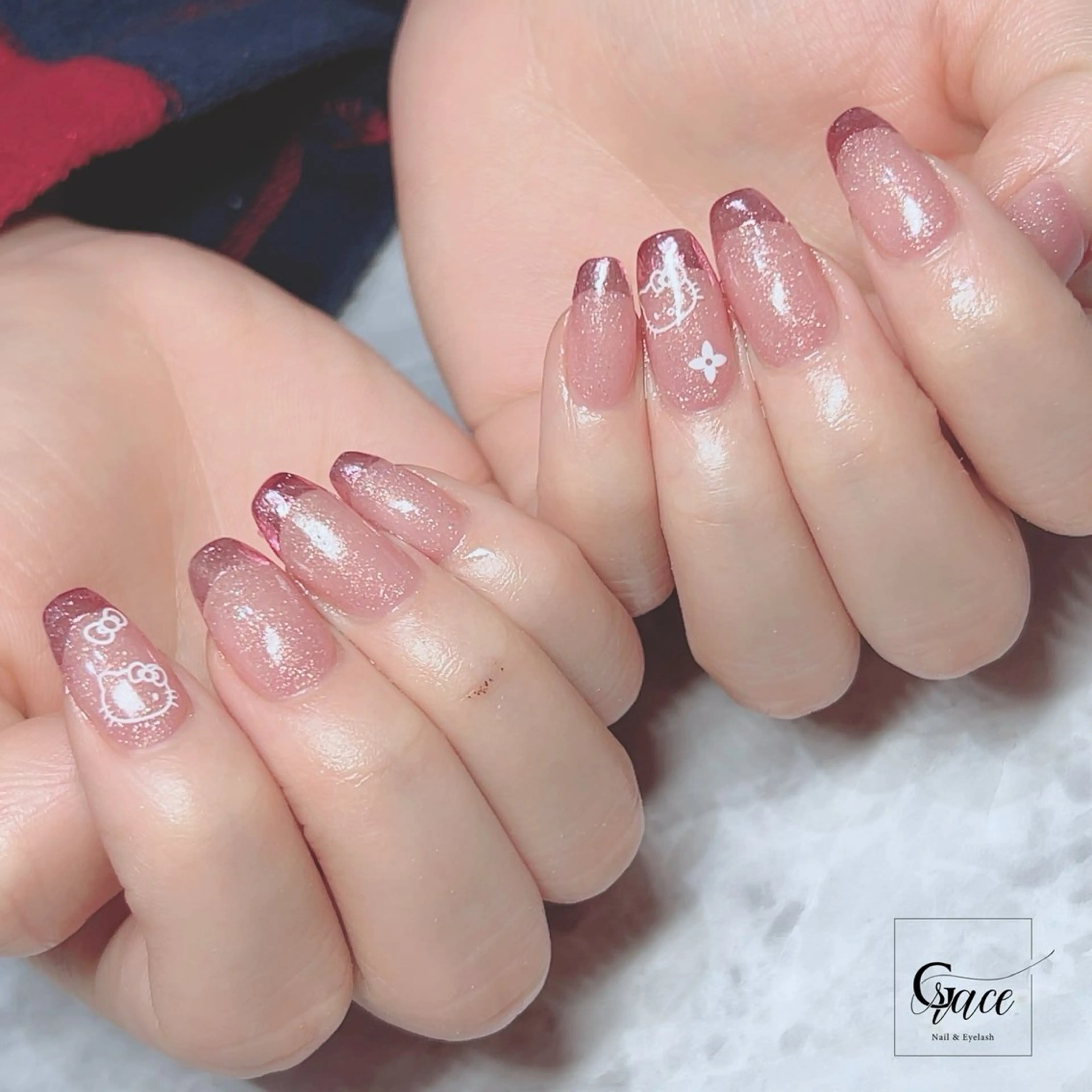 ネイル フレンチネイル ミラーネイル ハンドネイル Nail & Eyelash Grace 【グレイス】所属・Grace Minaのネイルデザイン
