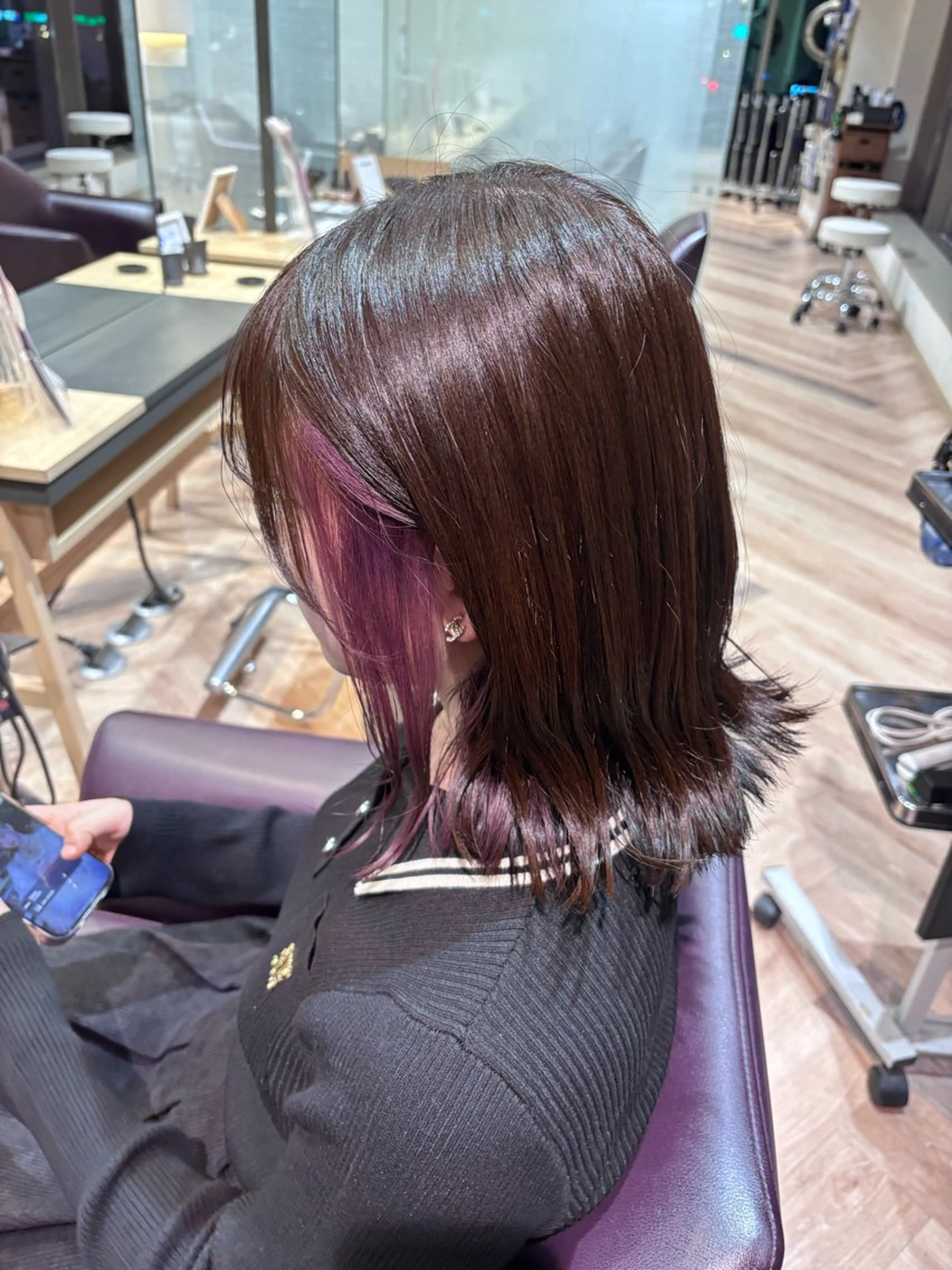 カラー ヘアカラー ツヤ髪🎀暖色カラー さとあみのヘアスタイル