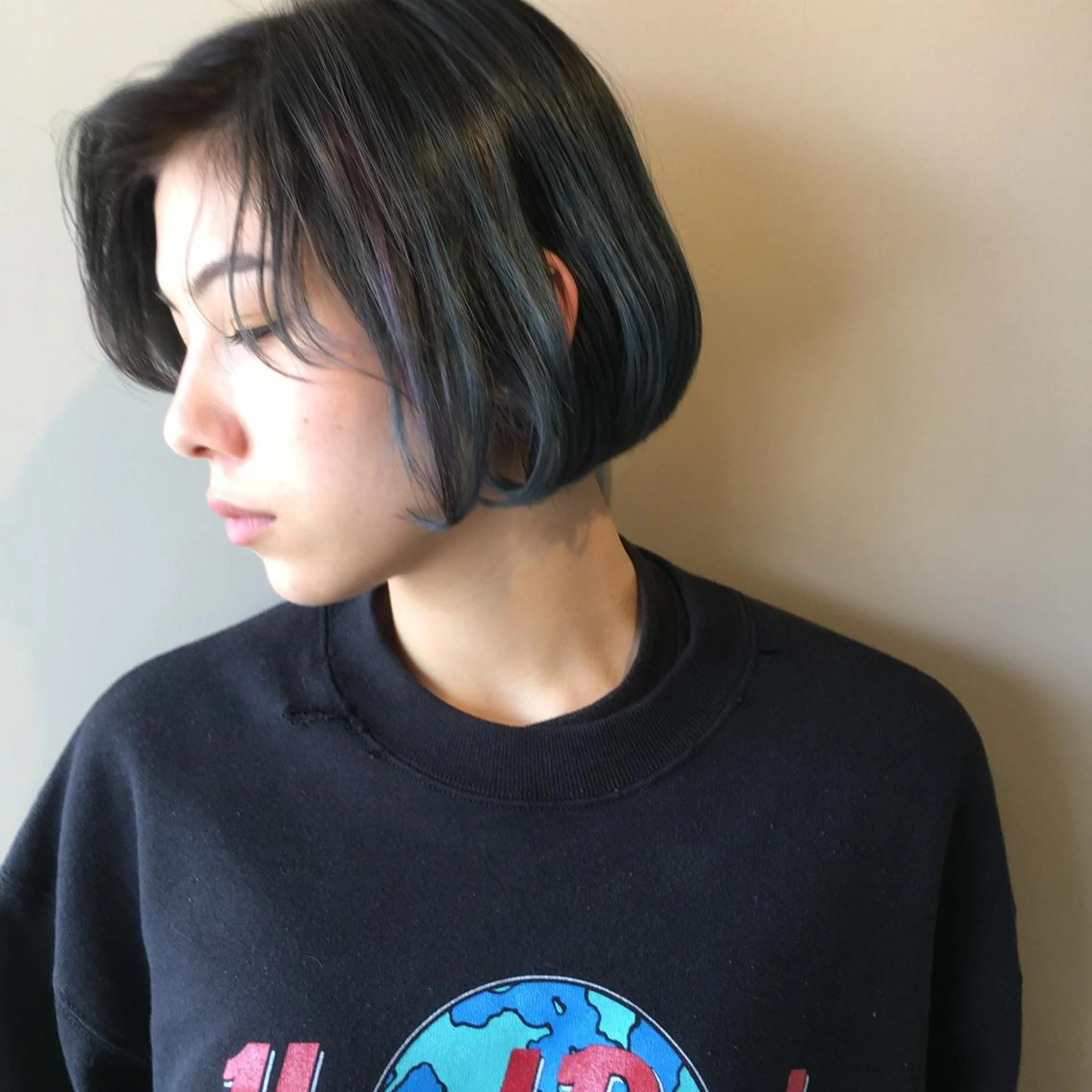 ショート カラー ブルーカラー 外国人風カラー レイヤーカット BLend 渋谷のヘアスタイル