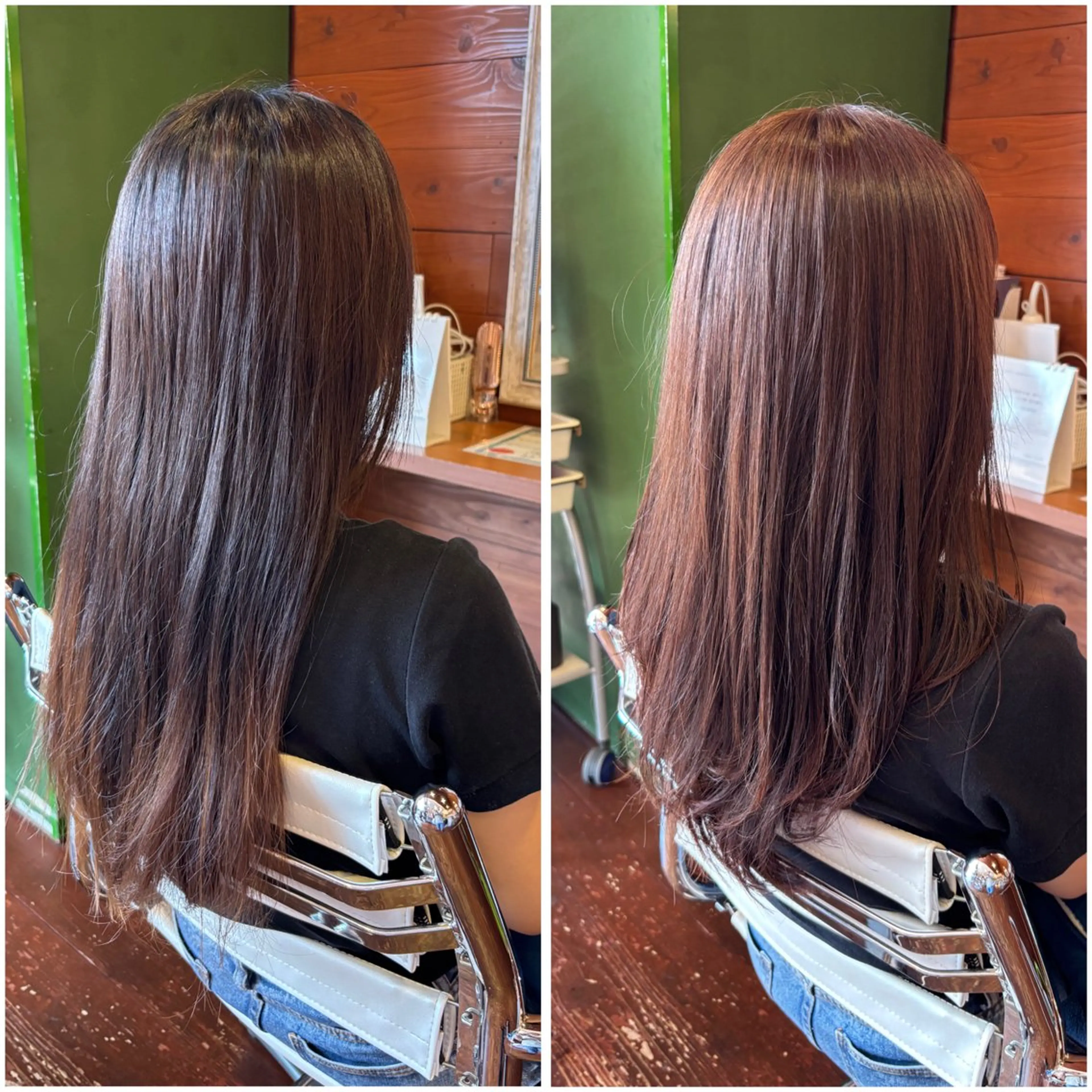 ロング カラー カット ヘアカラー トリートメント peal ark いろはのヘアスタイル