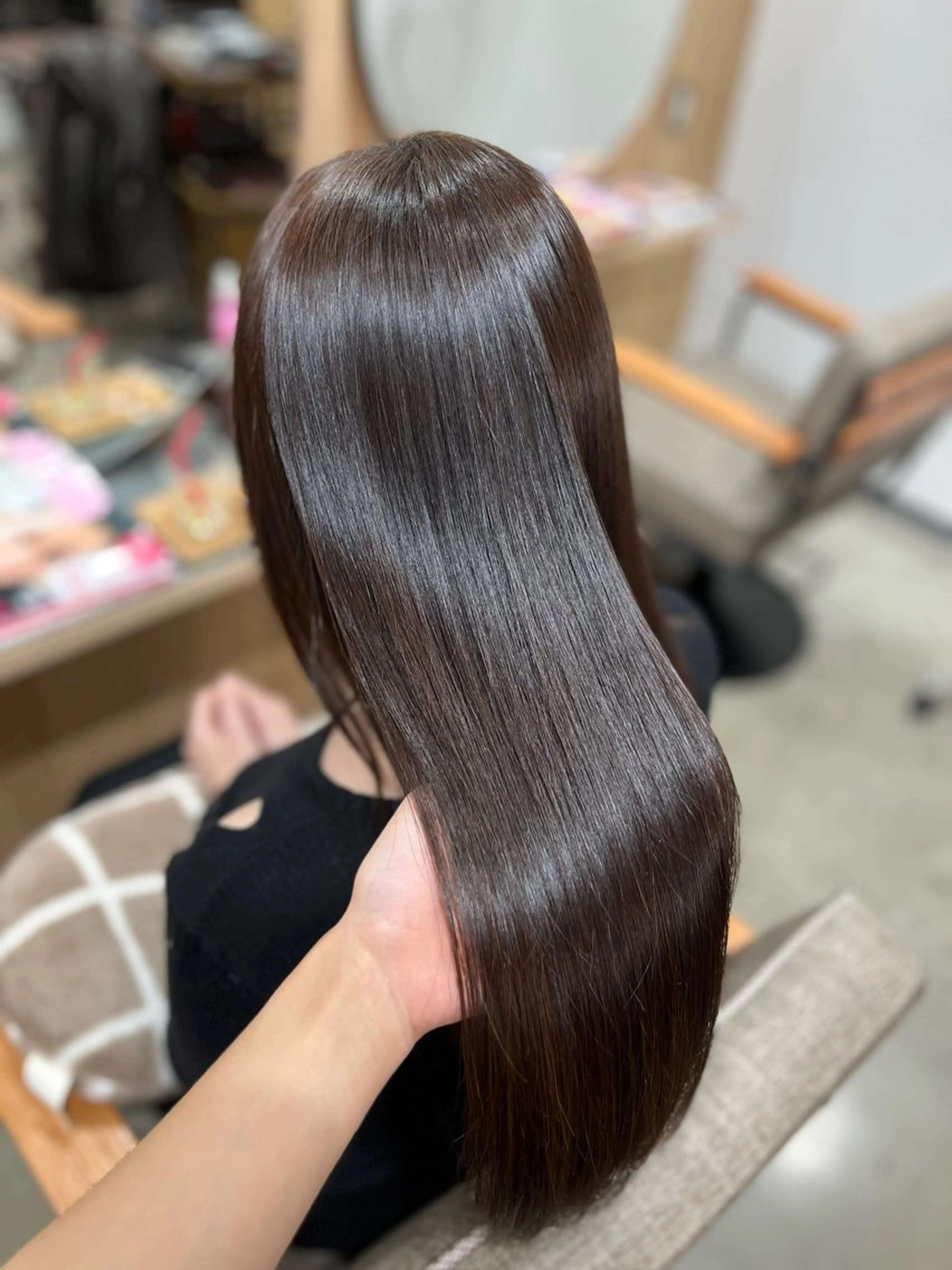 セミロング 髪質改善 縮毛矯正 カット 縮毛矯正 Rosso Hair&SPA 仙台店所属・仙台/髪質改善/艶髪 🫧ｼｽﾞｸのヘアスタイル