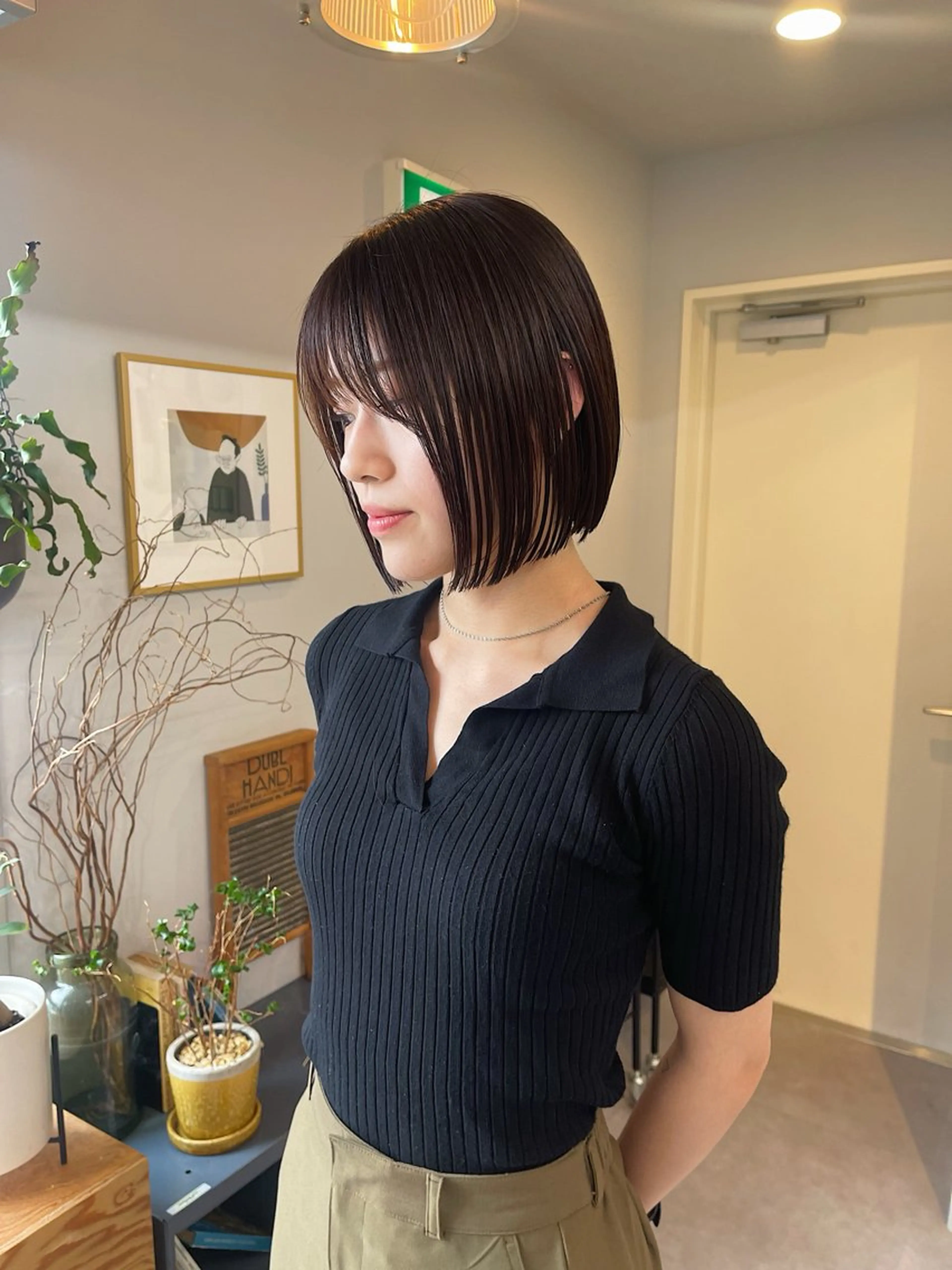 ショート カラー グレージュ オリーブグレージュ オリーブグレー ボブ MEY HAIR / CURLYS所属・✅ボブ/パーマ/ 表参道/KENTA✅のヘアスタイル