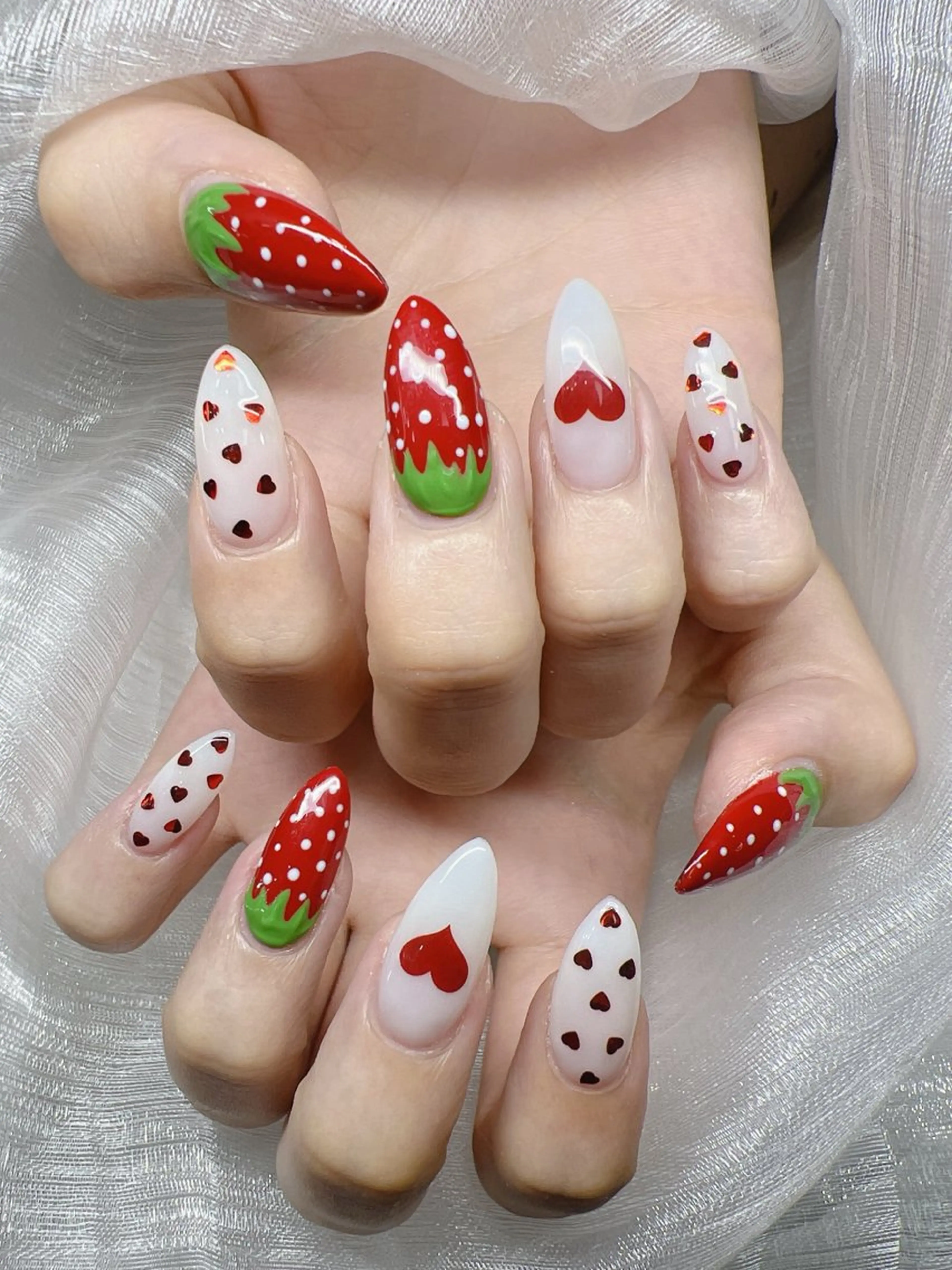 ネイル ハンドネイル Lee Nails チップ長さだし専門店のネイルデザイン