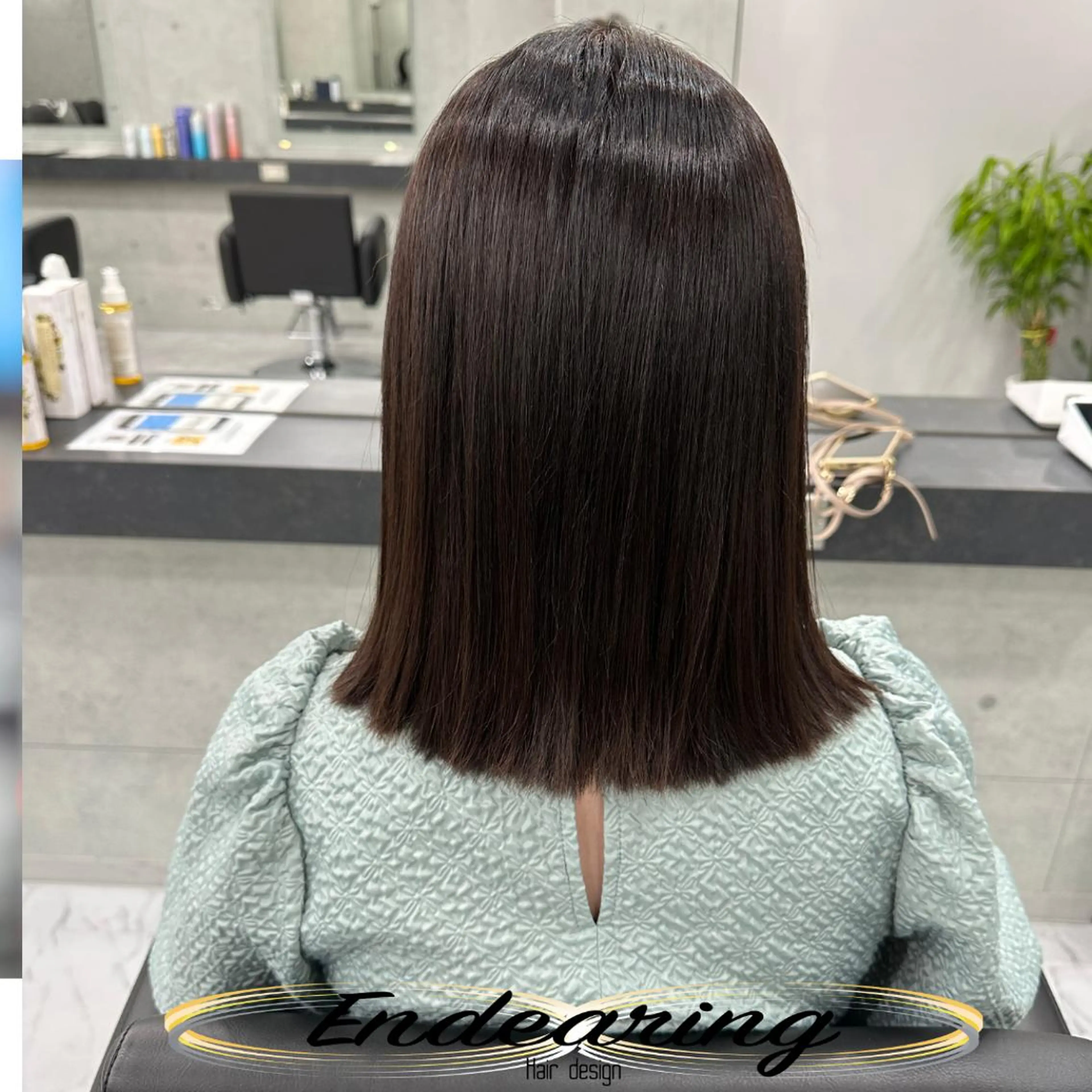 カラー ブラウンカラー 透明感カラー ダークブラウン カット ヘアカラー 柳田 怜那のヘアスタイル