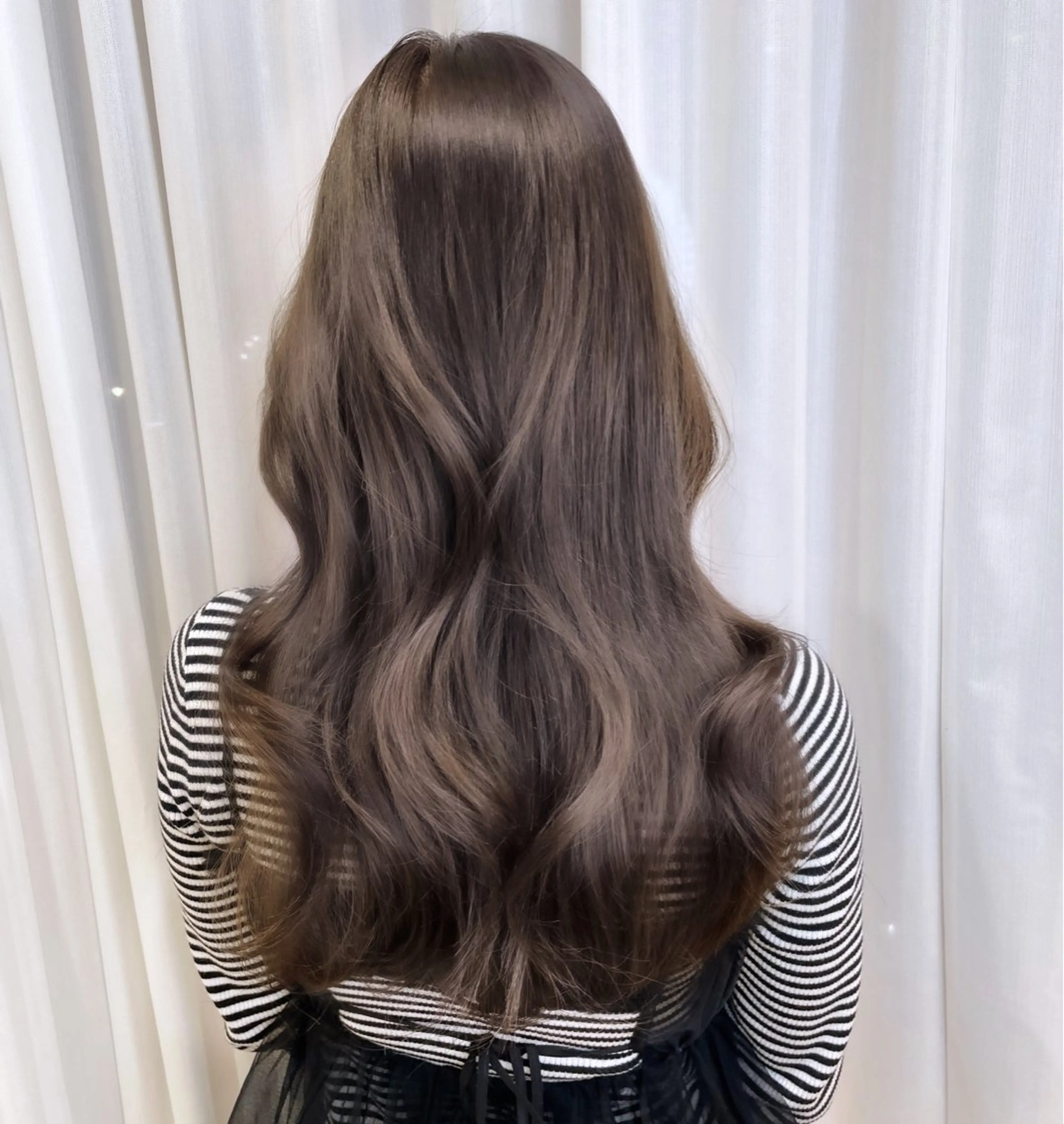 ロング カット ヘアカラー トリートメント 💗ブリーチなし Ash💗徳井はやとのヘアスタイル