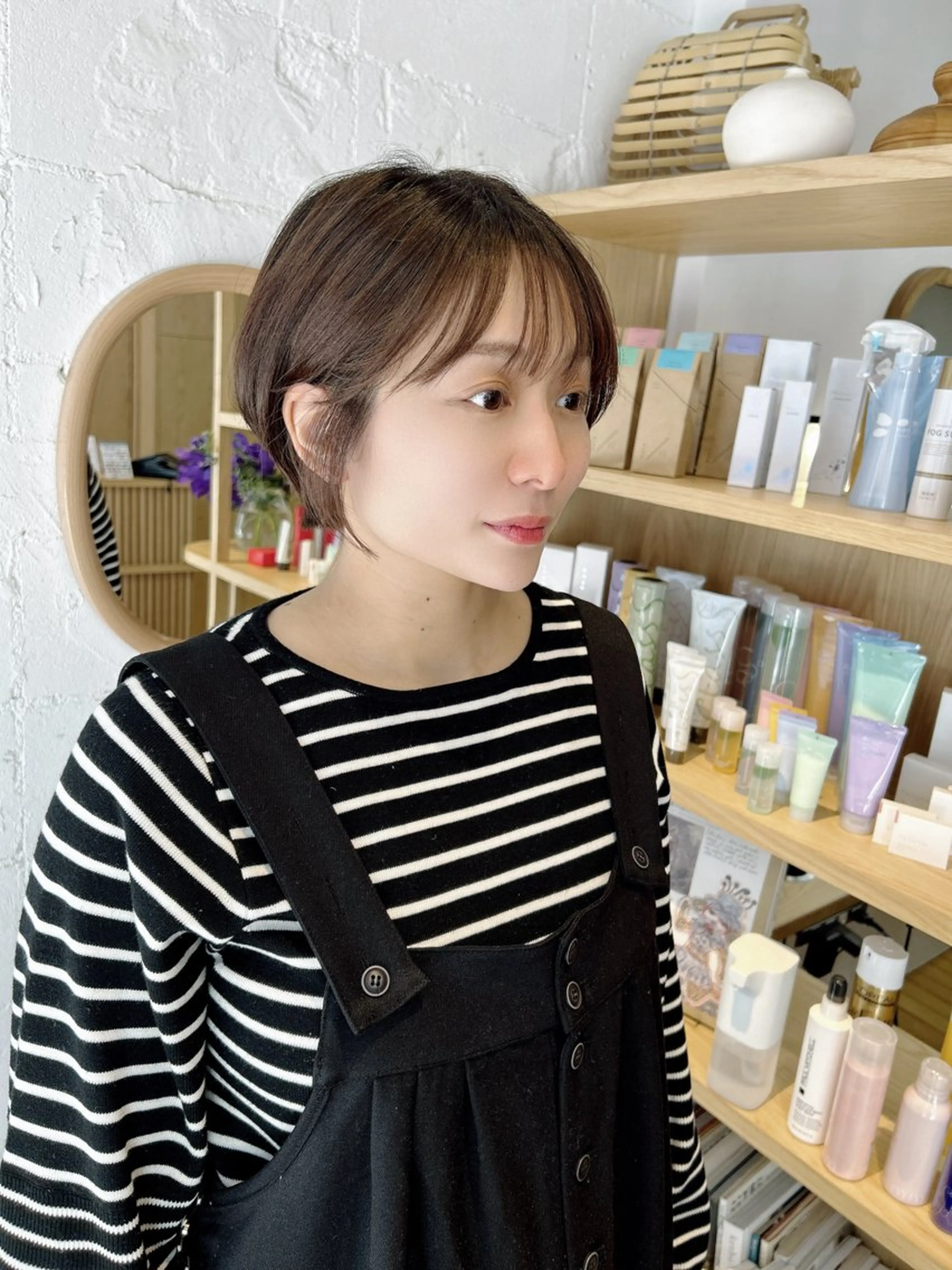 ショート カット ヘアカラー トリートメント 松本 陸丸みショートのヘアスタイル