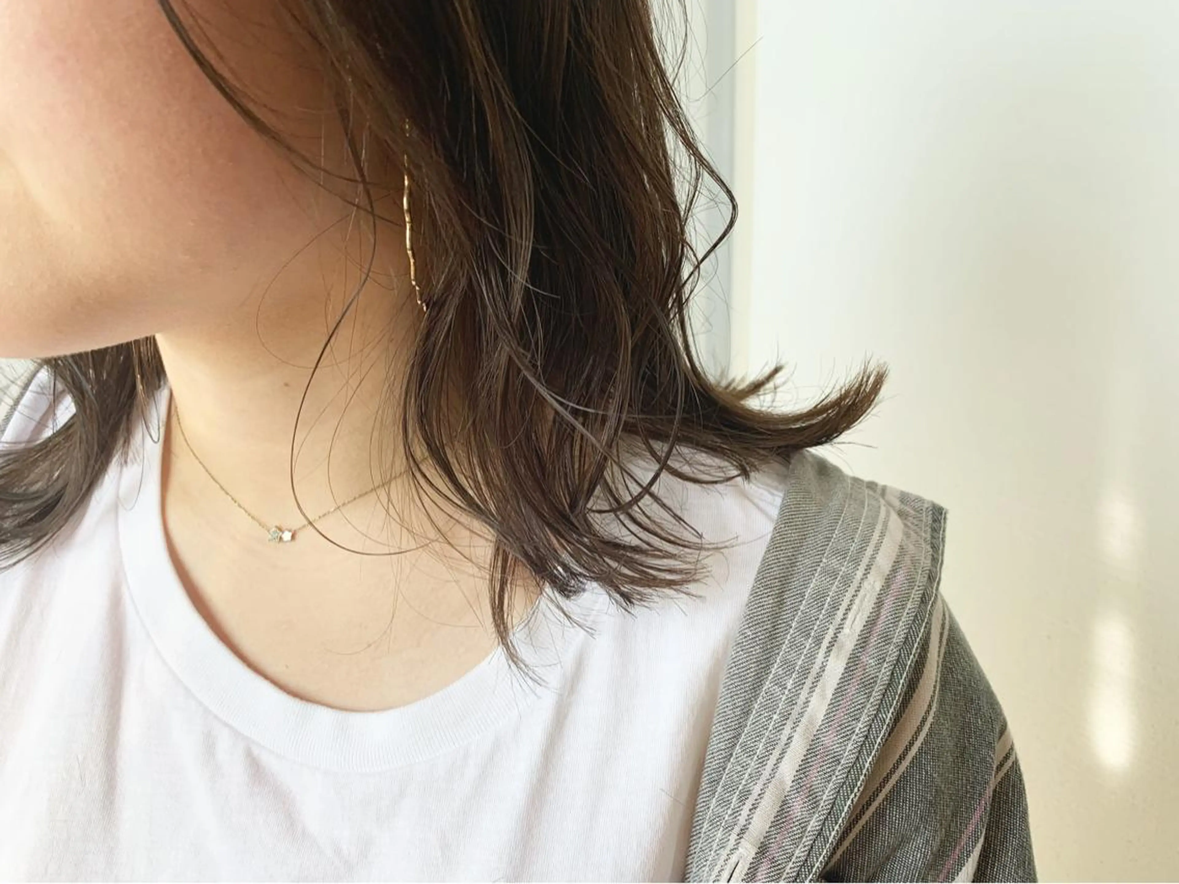 セミロング カラー ベージュカラー カット ヘアカラー トリートメント 【Uneユヌ】菊地 春那のヘアスタイル