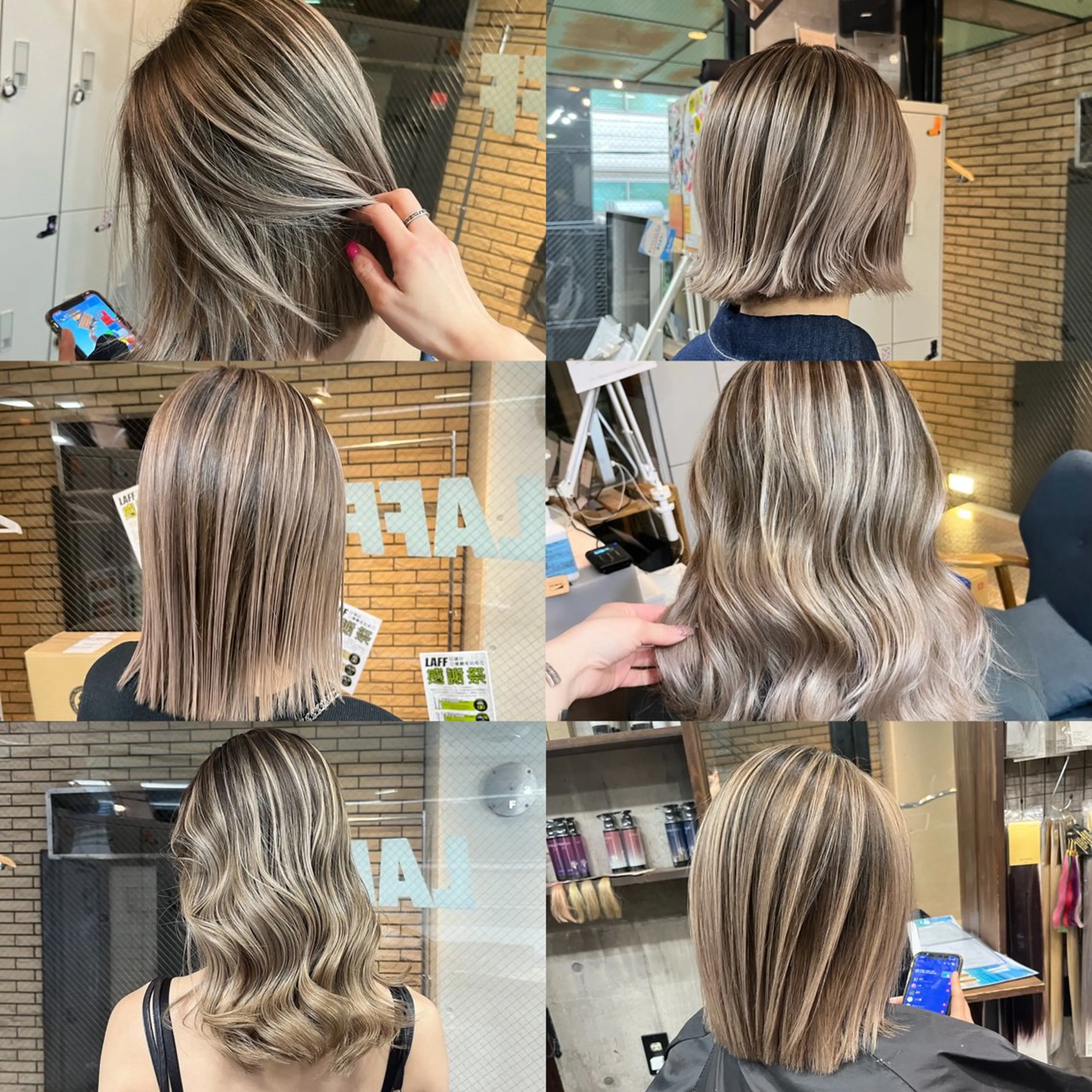 ミディアム カラー LAFF きよののヘアスタイル