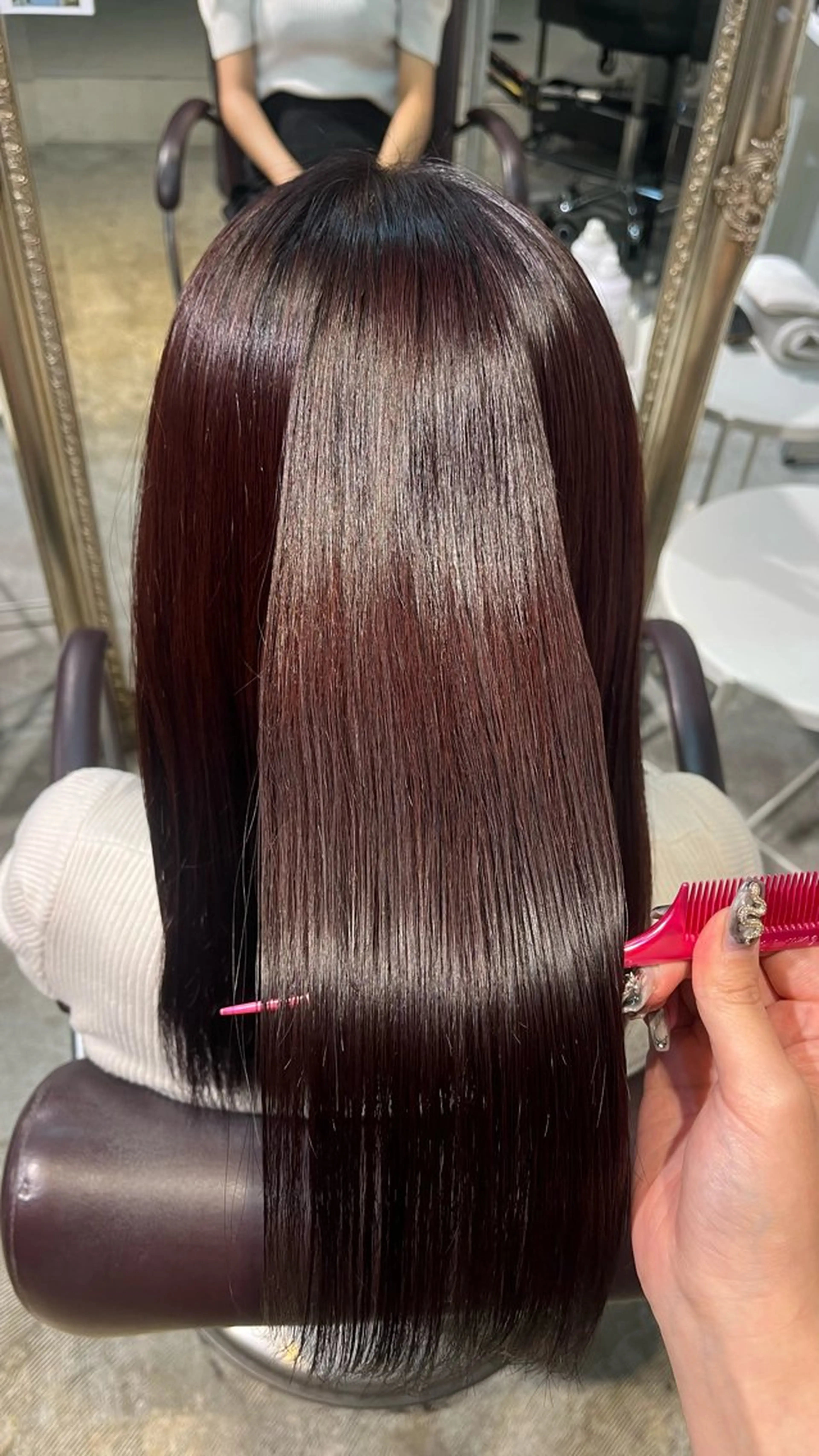 ロング カラー ヘアカラー トリートメント 🎀暖色カラー/ ハナ🎀のヘアスタイル