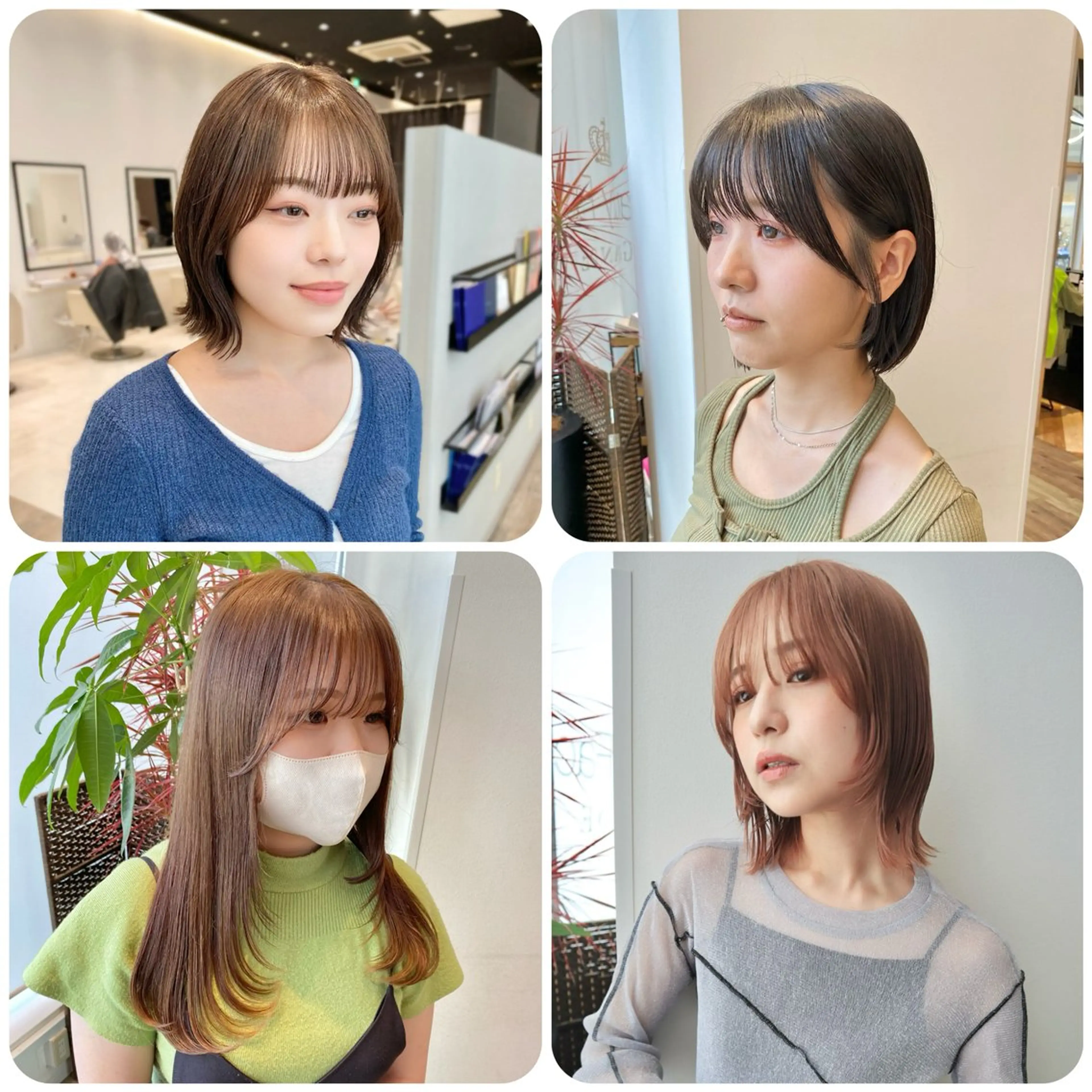 ショート カラー 小町康耀　ボブ /顔周りレイヤーのヘアスタイル