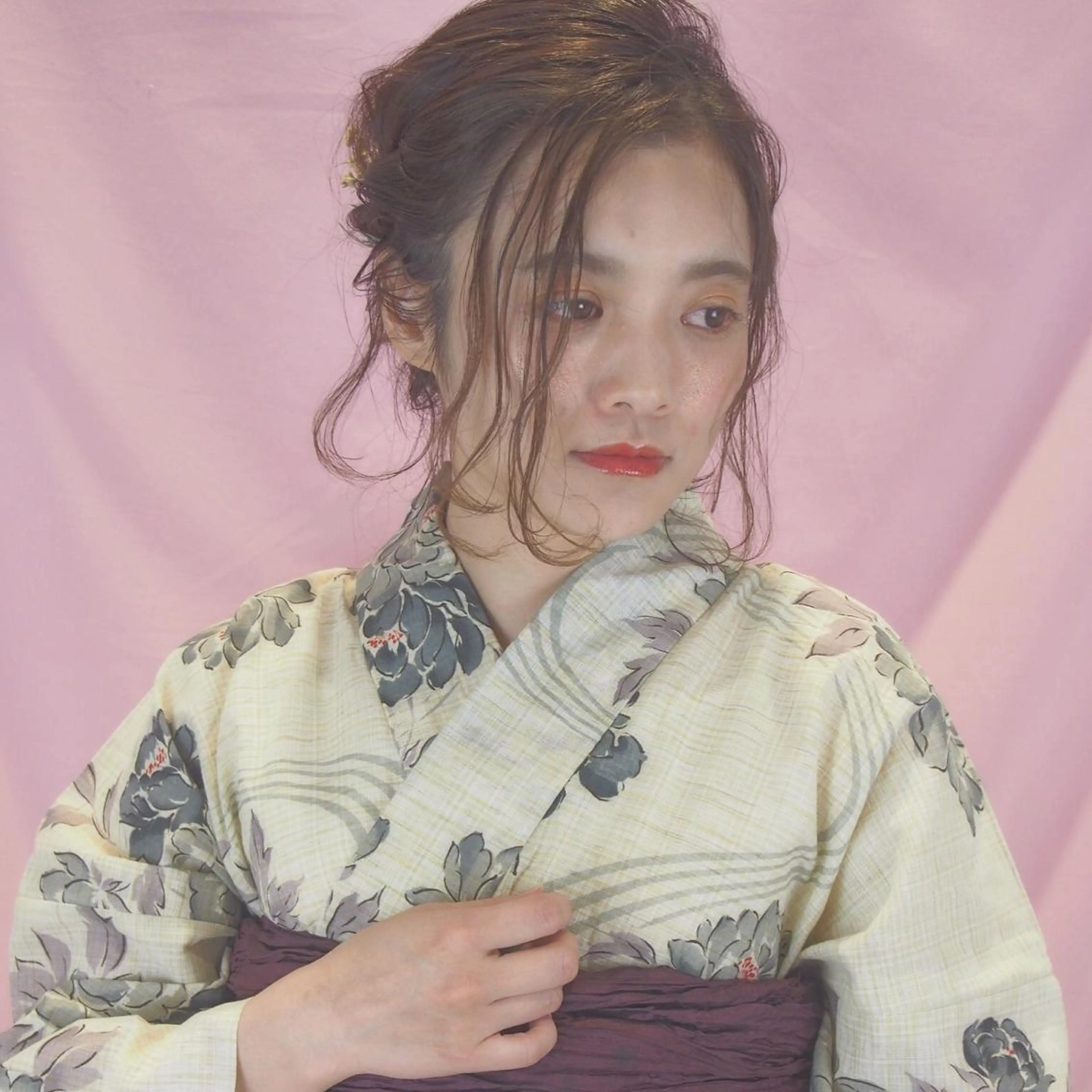 ヘアアレンジ 浴衣 江原 彩華のヘアスタイル