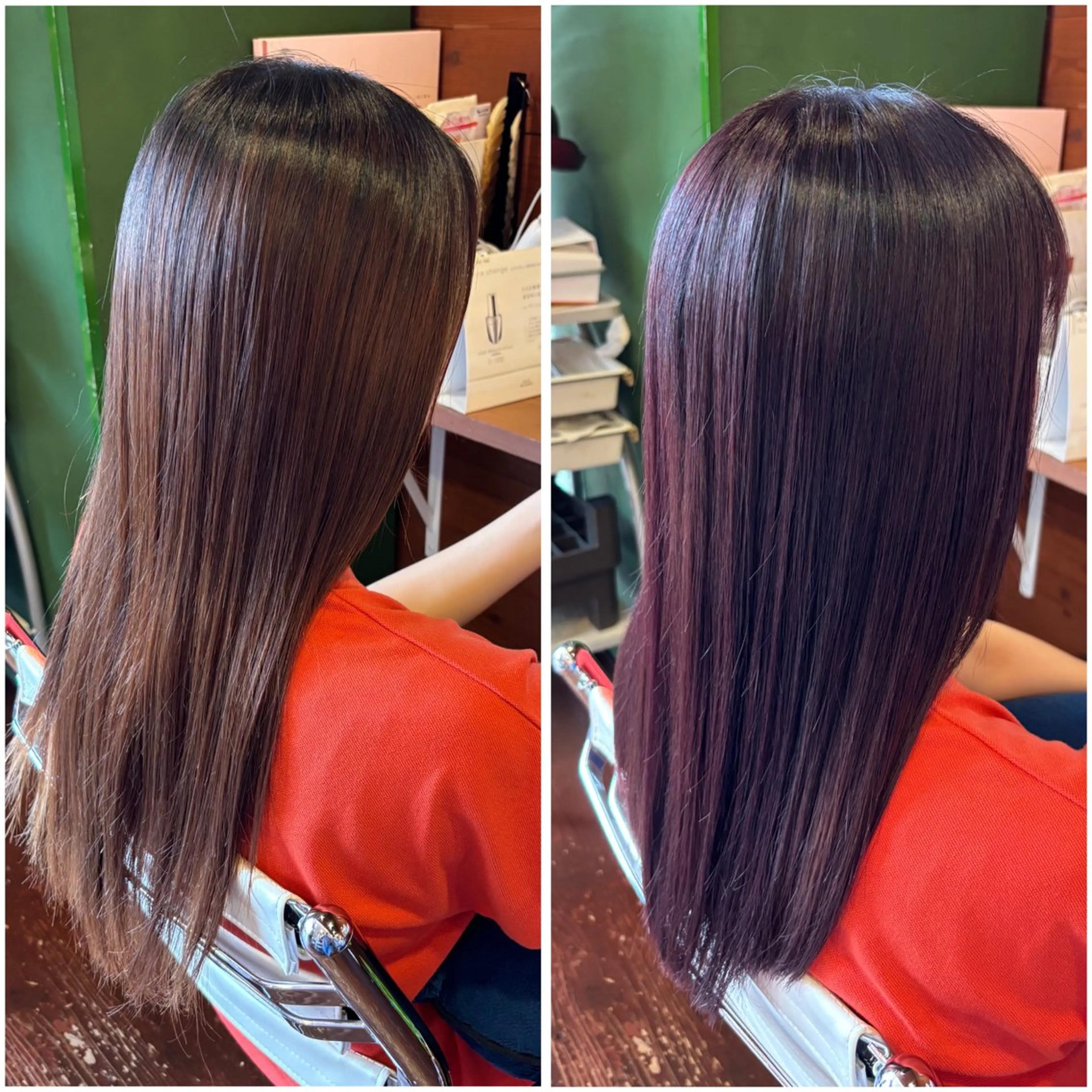 セミロング カラー カット ヘアカラー トリートメント peal ark いろはのヘアスタイル