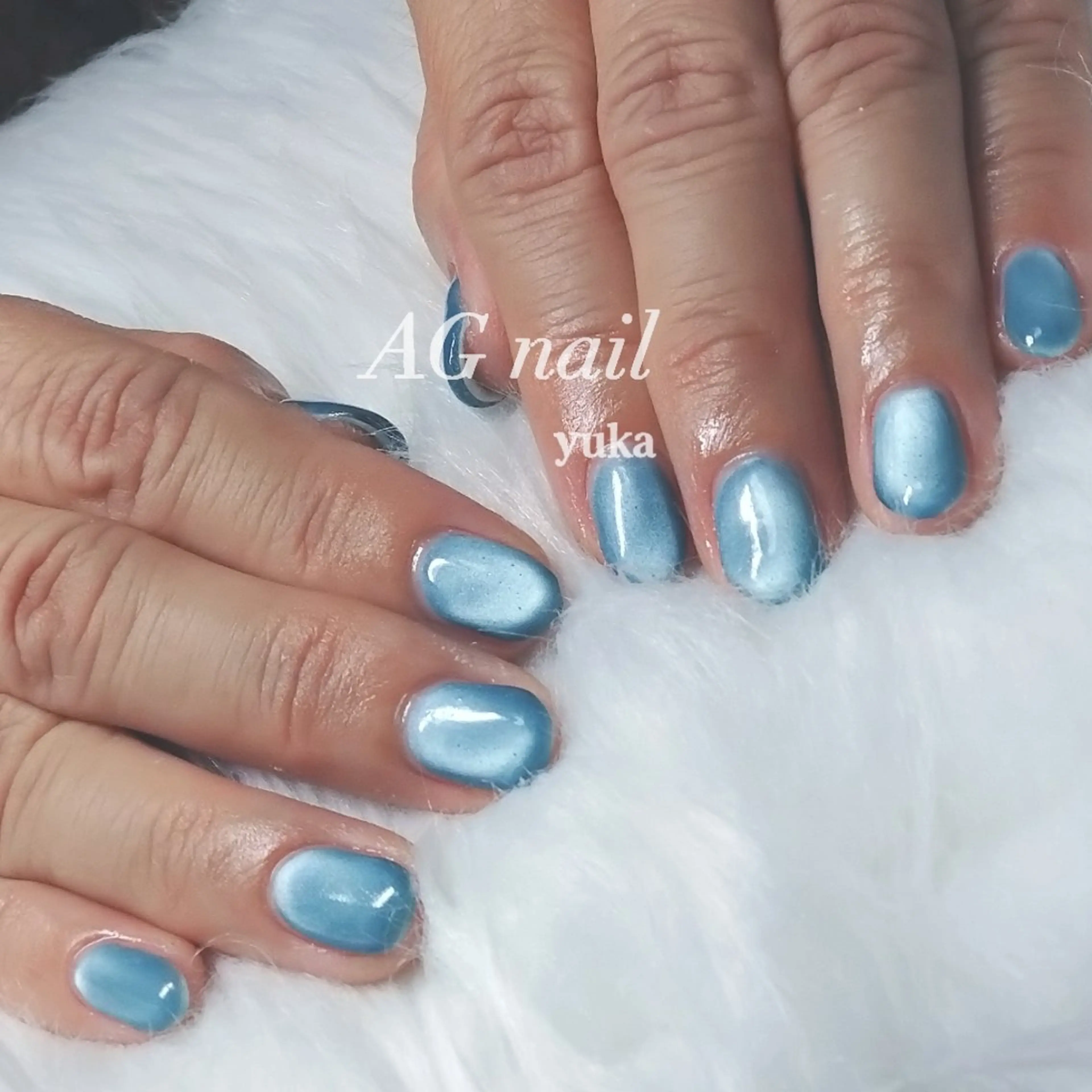 ネイル マグネットネイル マグネットワンカラー ワンカラーネイル AG nail 〚　yuka　〛のネイルデザイン