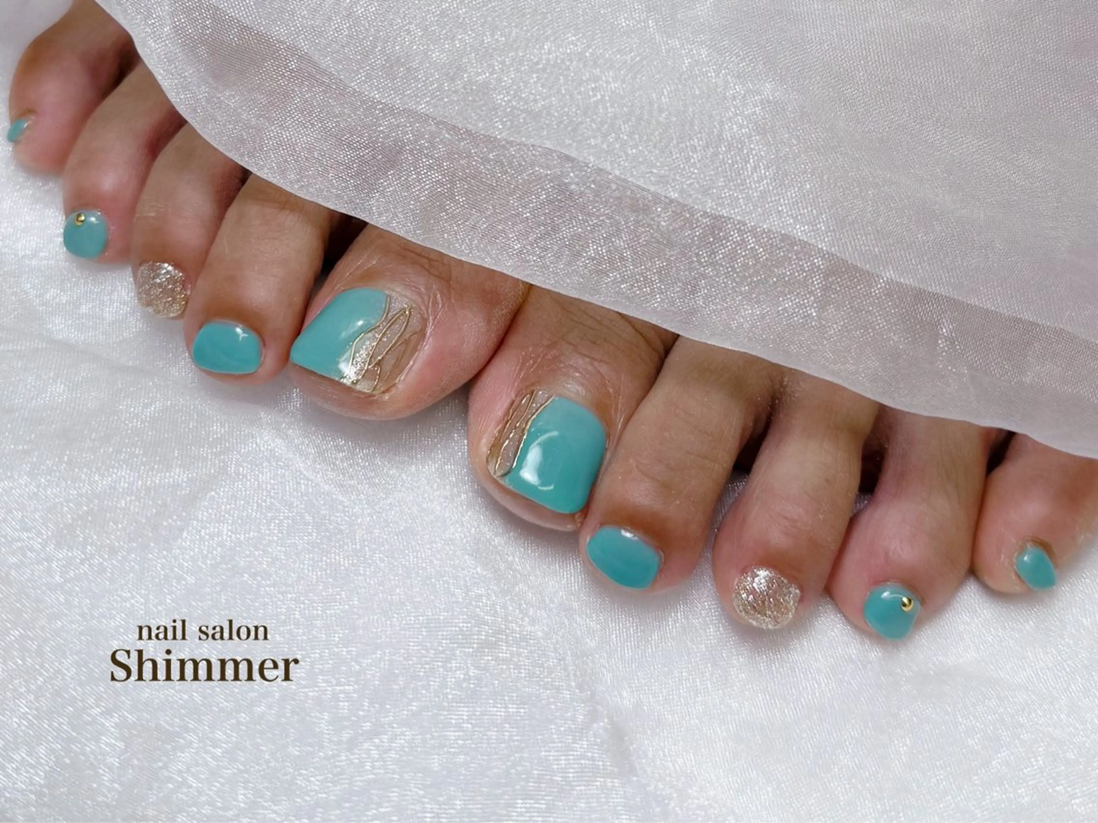 ネイル フットネイル Shimmer Risaのネイルデザイン
