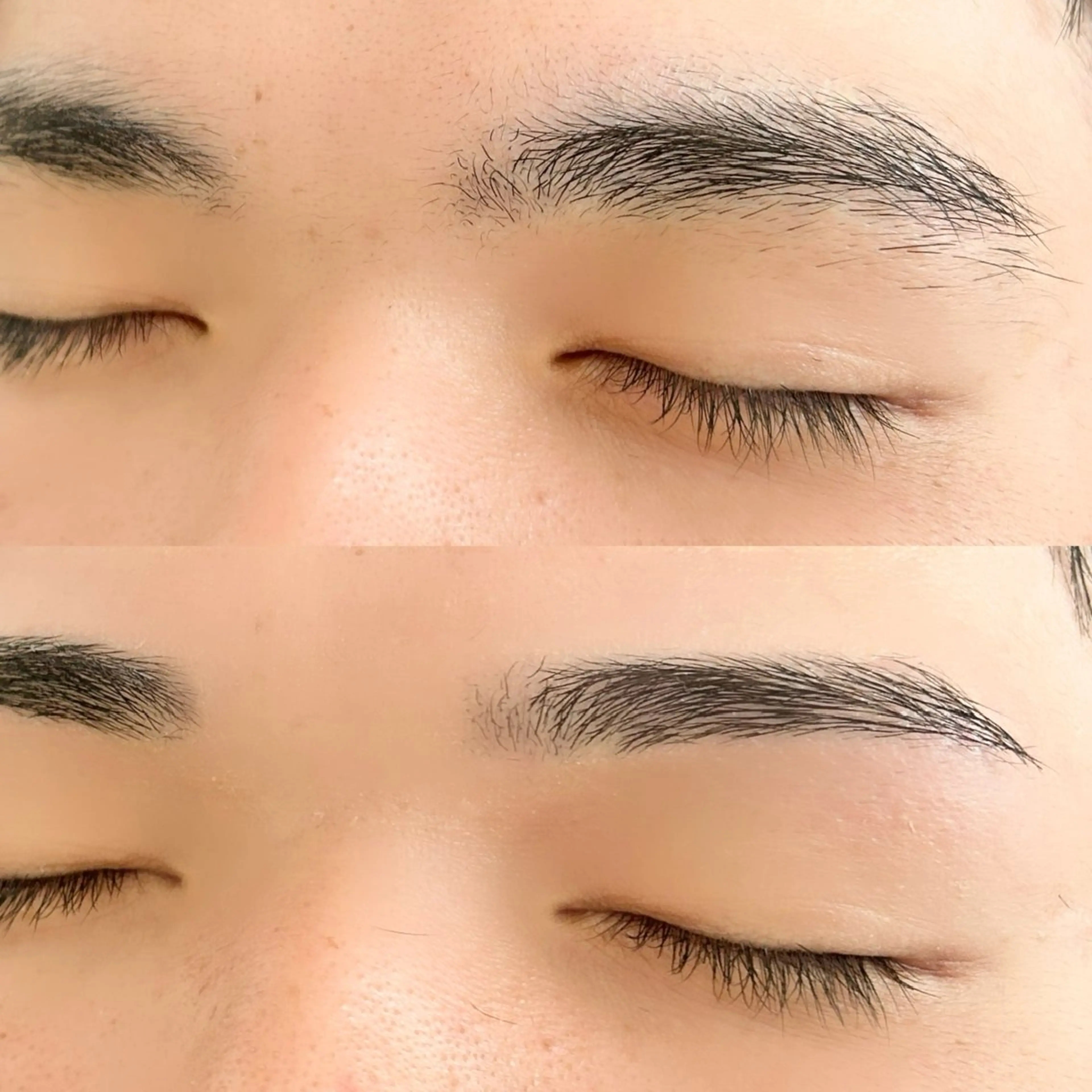 眉ワックス脱毛+眉スタイリングの写真