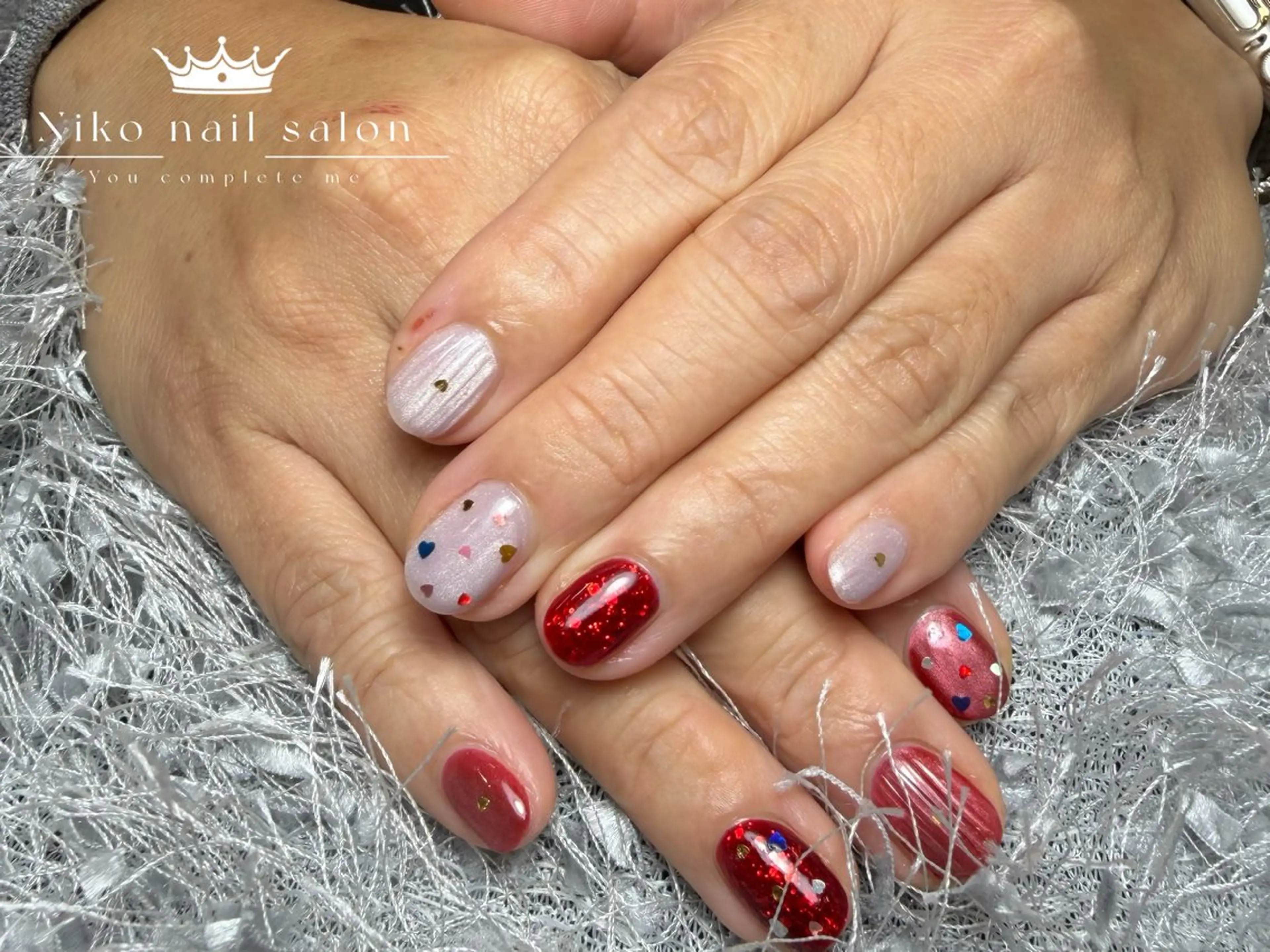 ネイル チークネイル フットネイル フレンチネイル ジェルネイル ガラスフレンチ 柚子 Nikoのネイルデザイン