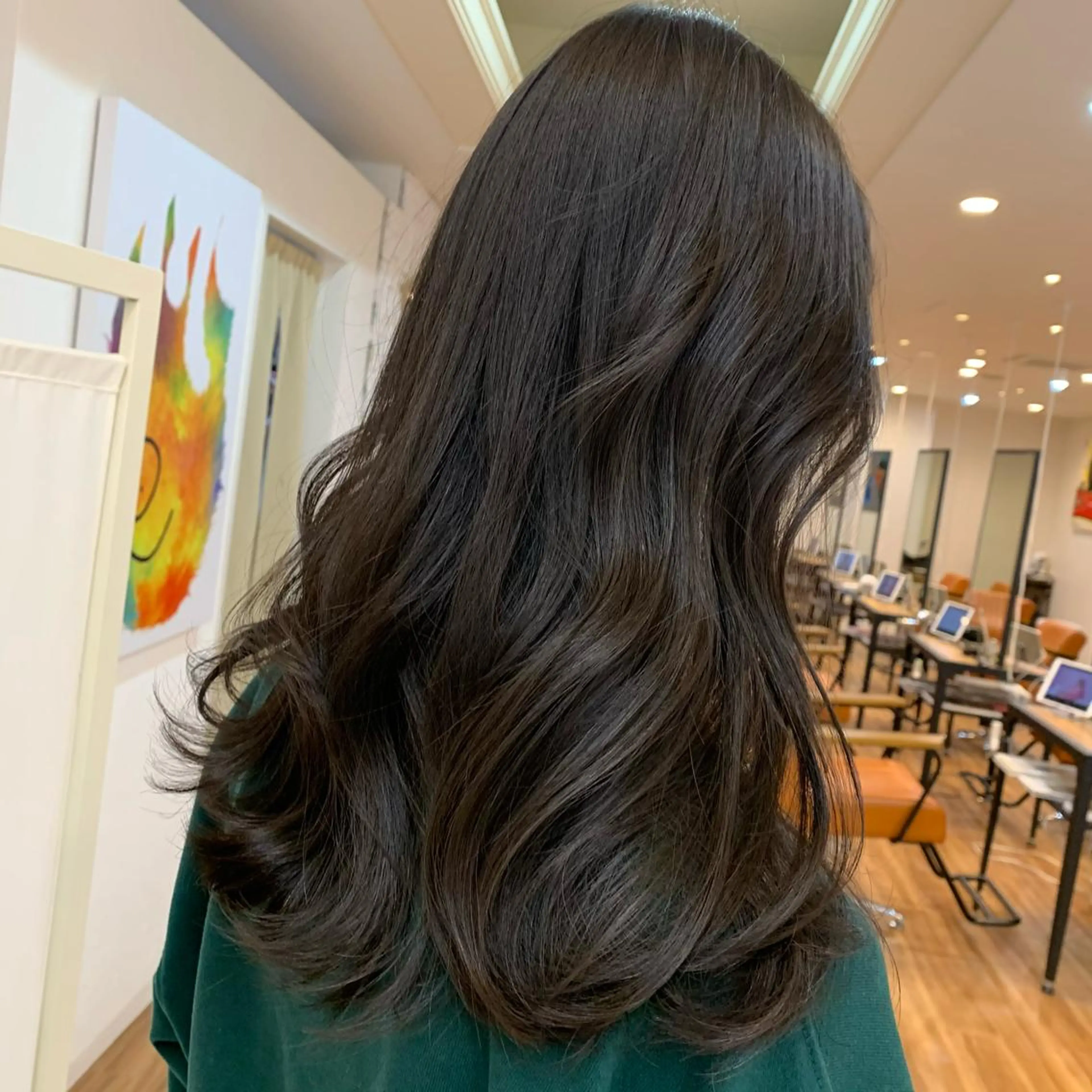 セミロング カット ヘアカラー トリートメント 【韓国風くびれヘア】 joule小木曽輝のヘアスタイル