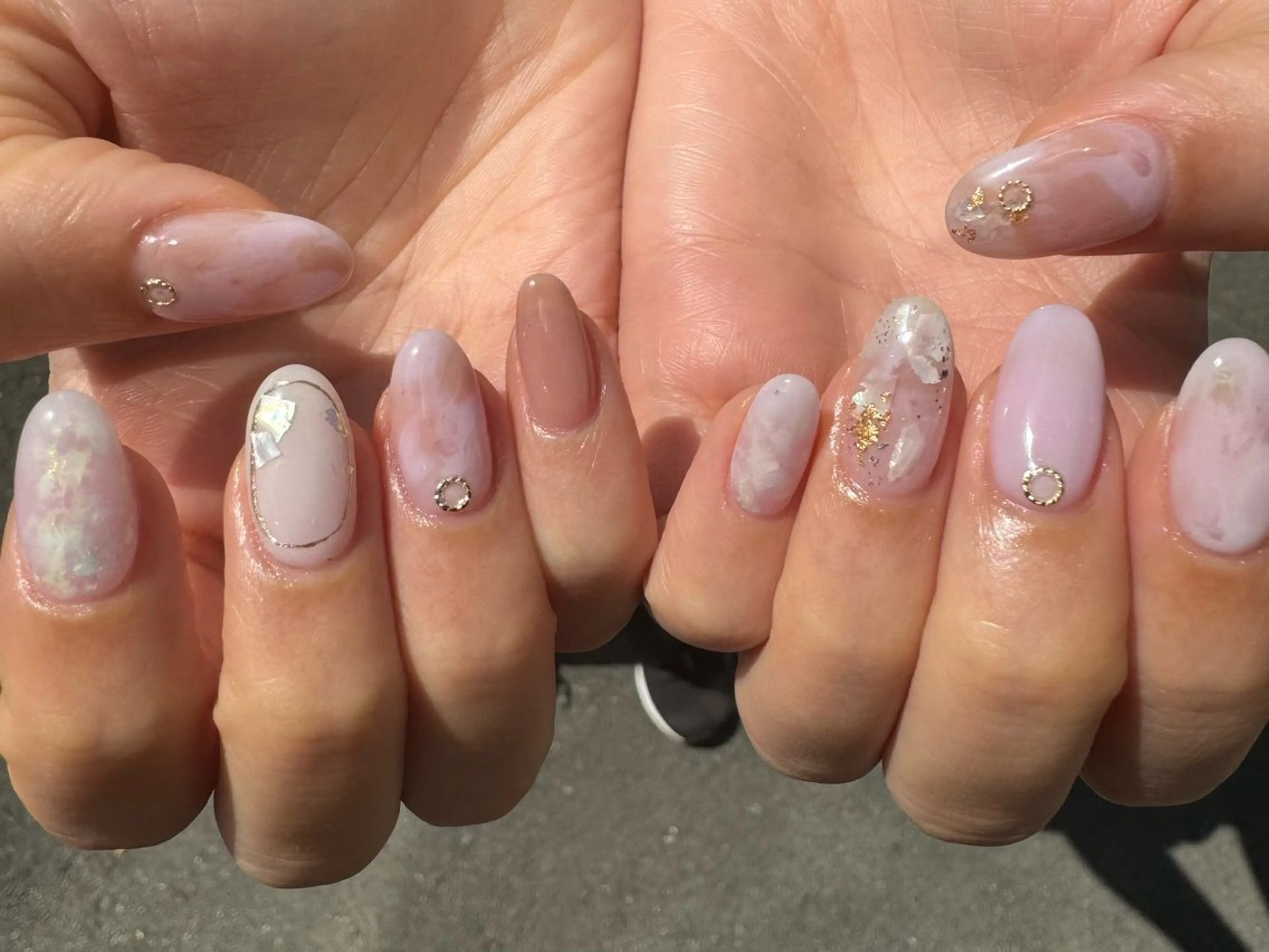 ネイル アートネイル フレンチネイル 韓国ネイル マグネットネイル 持ち込み MH_ Nailのネイルデザイン