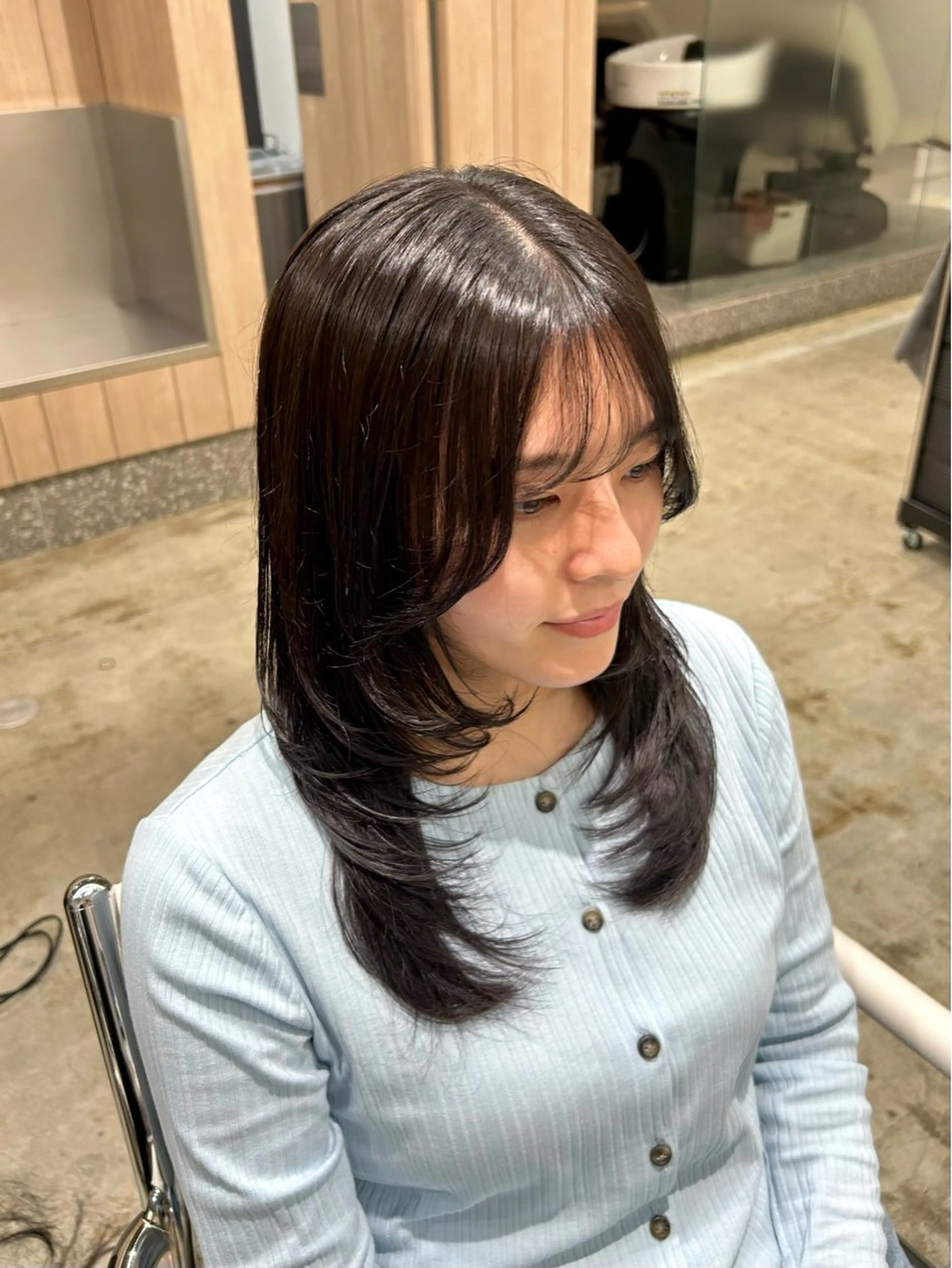 ミディアム カラー カット ヘアカラー トリートメント La fith hair luxe 門前仲町店所属・透明感/暖色カラー 💖【Misaki】のヘアスタイル