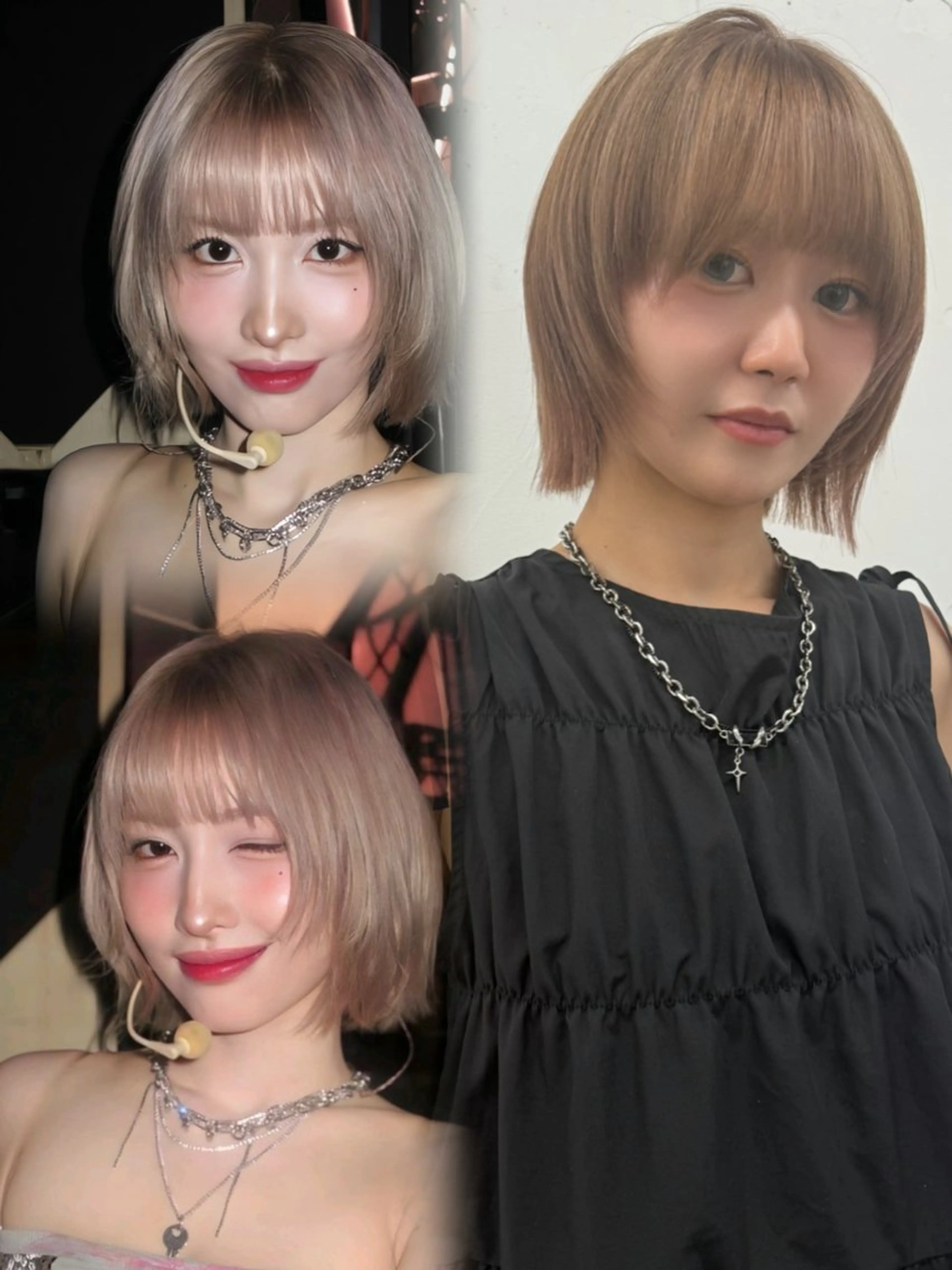 ショート カット ヘアカラー pia/リサコ ボブ/縮毛のヘアスタイル