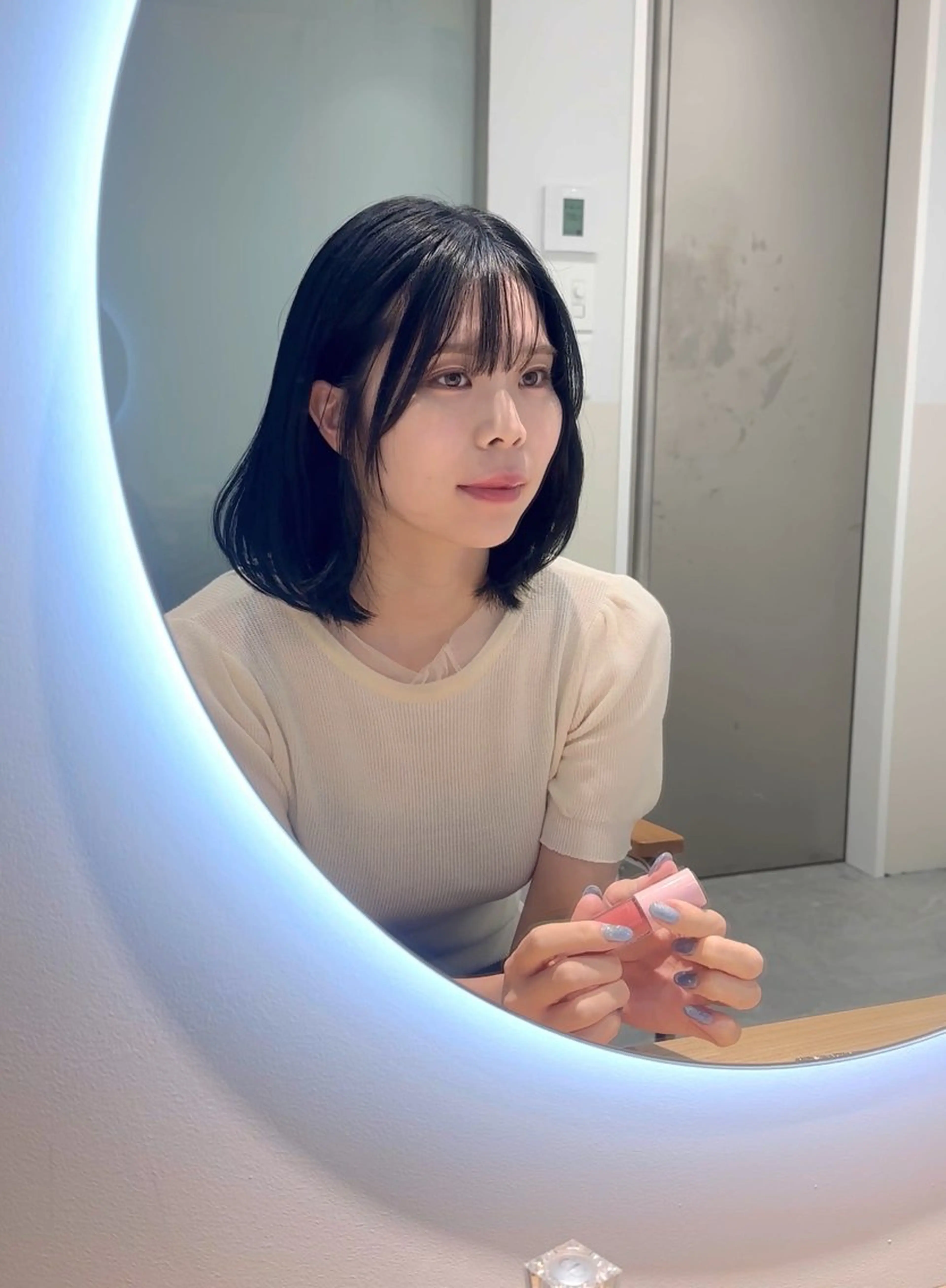 ミディアム カット ヘアカラー トリートメント 似合わせカット/韓国 特化/梅田/Eveのヘアスタイル