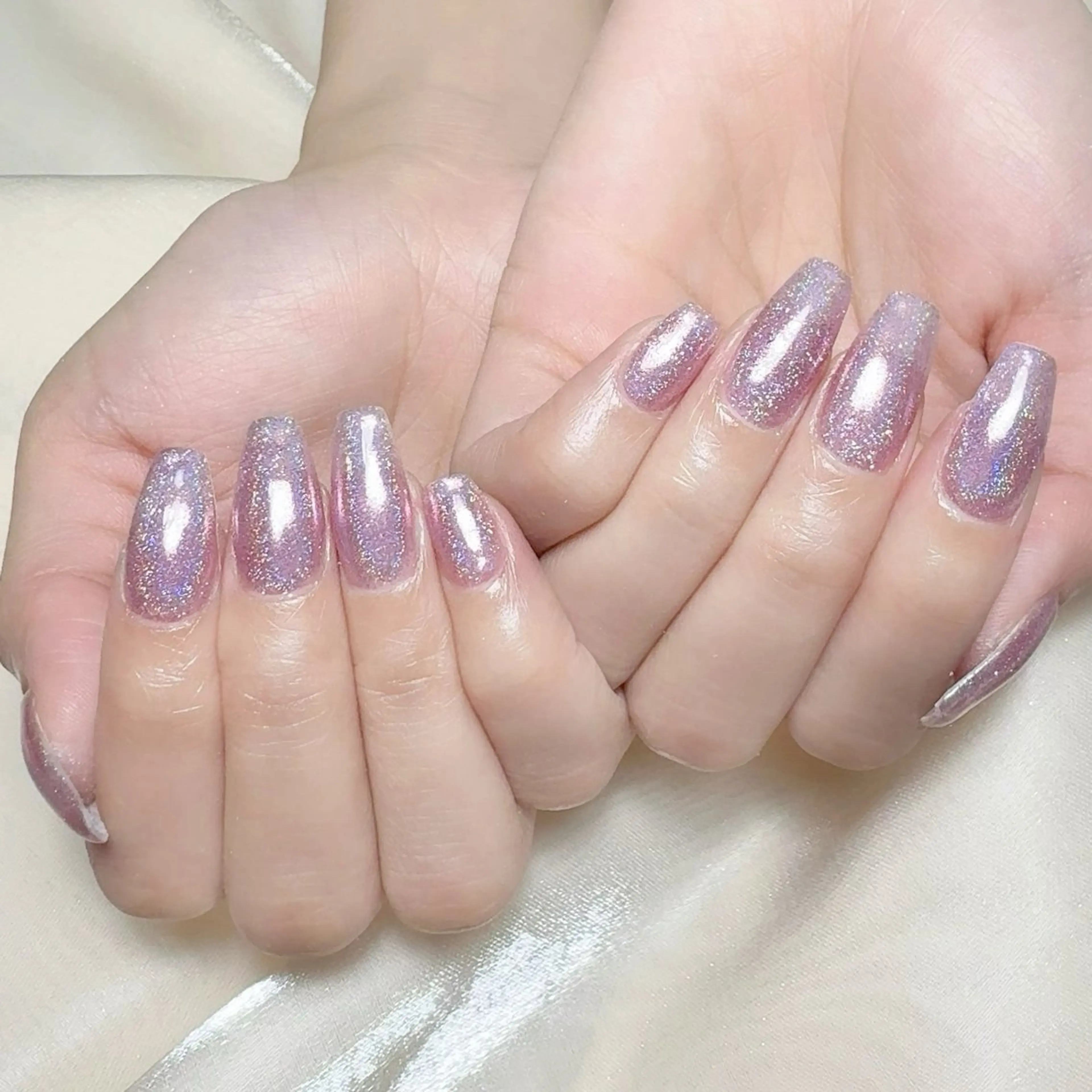 メンズ ネイル メンズ韓国風 アートネイル オーロラネイル ガーリー キラキラネイル ハンドネイル Nail salon 木にいるのネイルデザイン