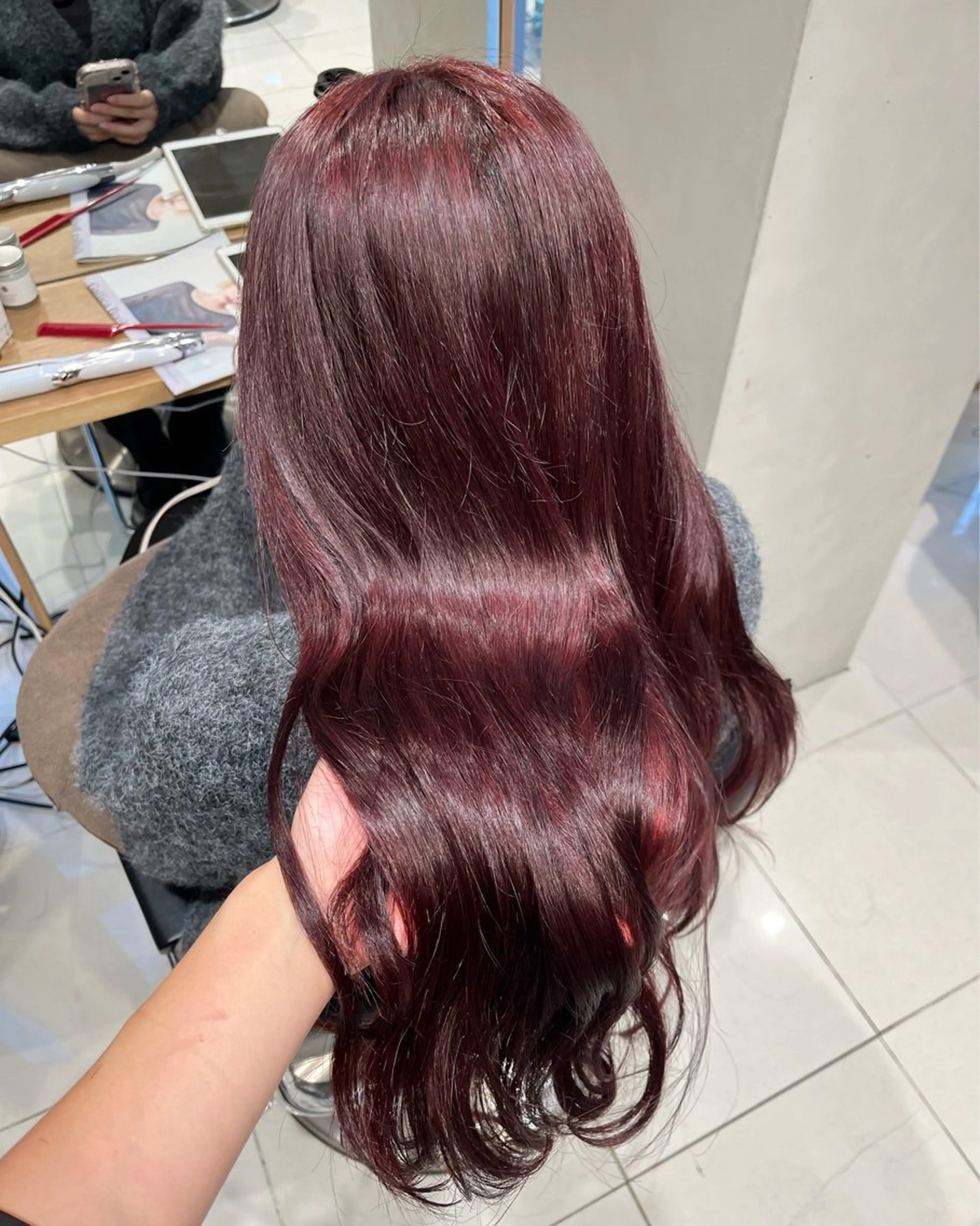 セミロング ヘアカラー トリートメント ヘアセット 艶髪/暖色カラー/ ◎RUKI.のヘアスタイル