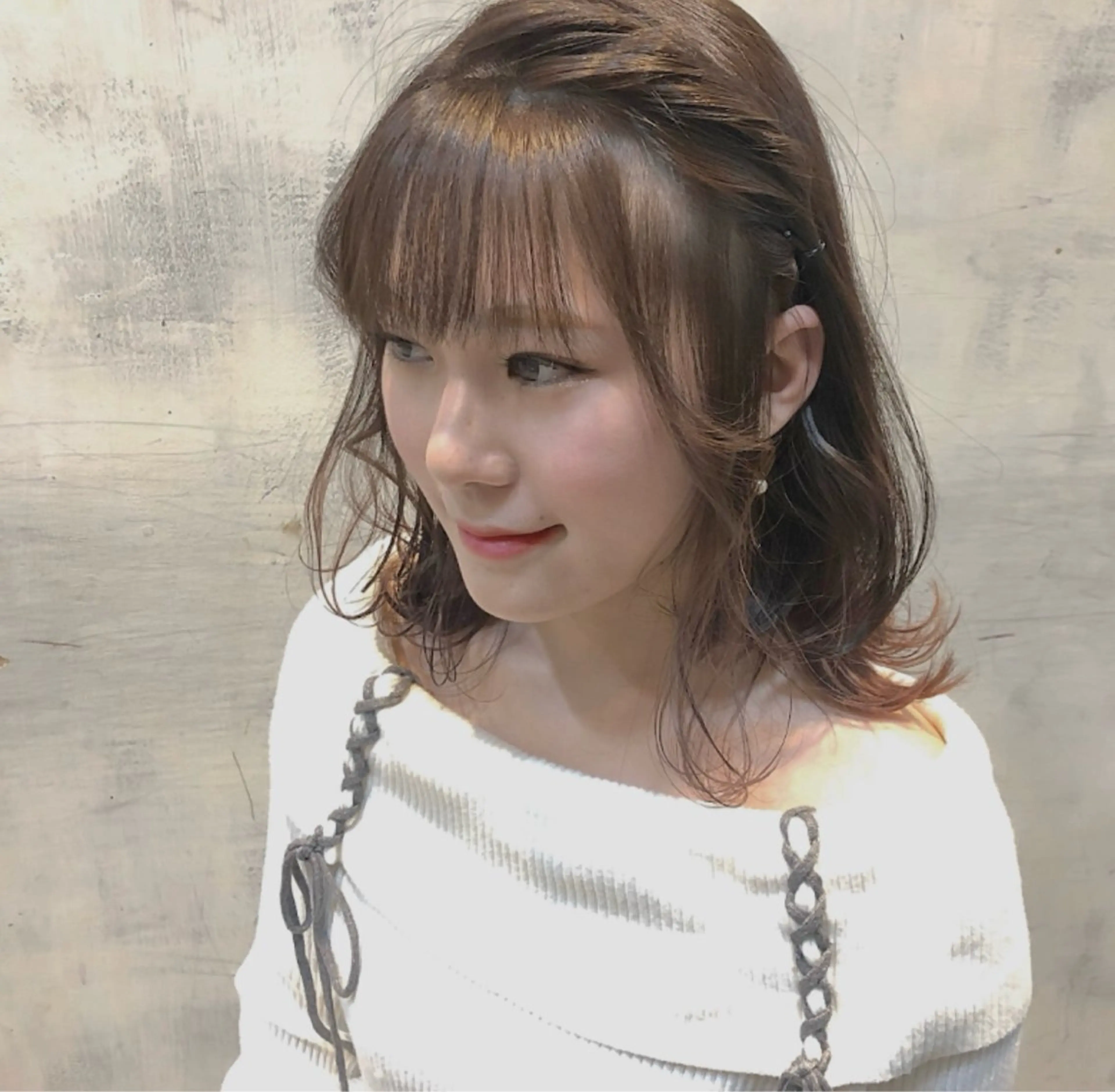 ミディアム カラー カット ヘアカラー トリートメント SHIN 白楽店/Loops所属・髪質改善/かわの ひとしのヘアスタイル