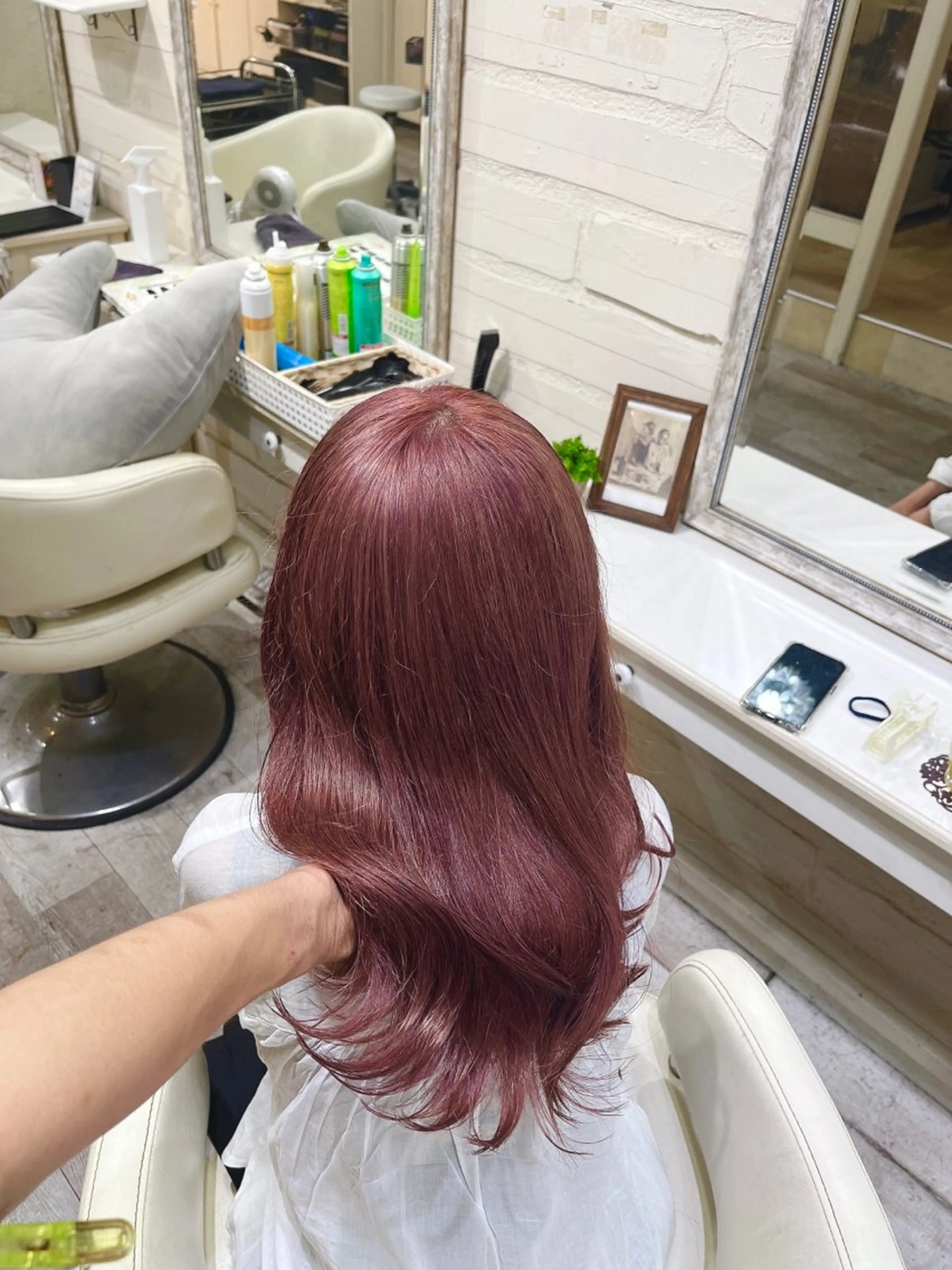 ロング カラー ブリーチ ピンクカラー カラー特化美容師 なかもと たつひろのヘアスタイル