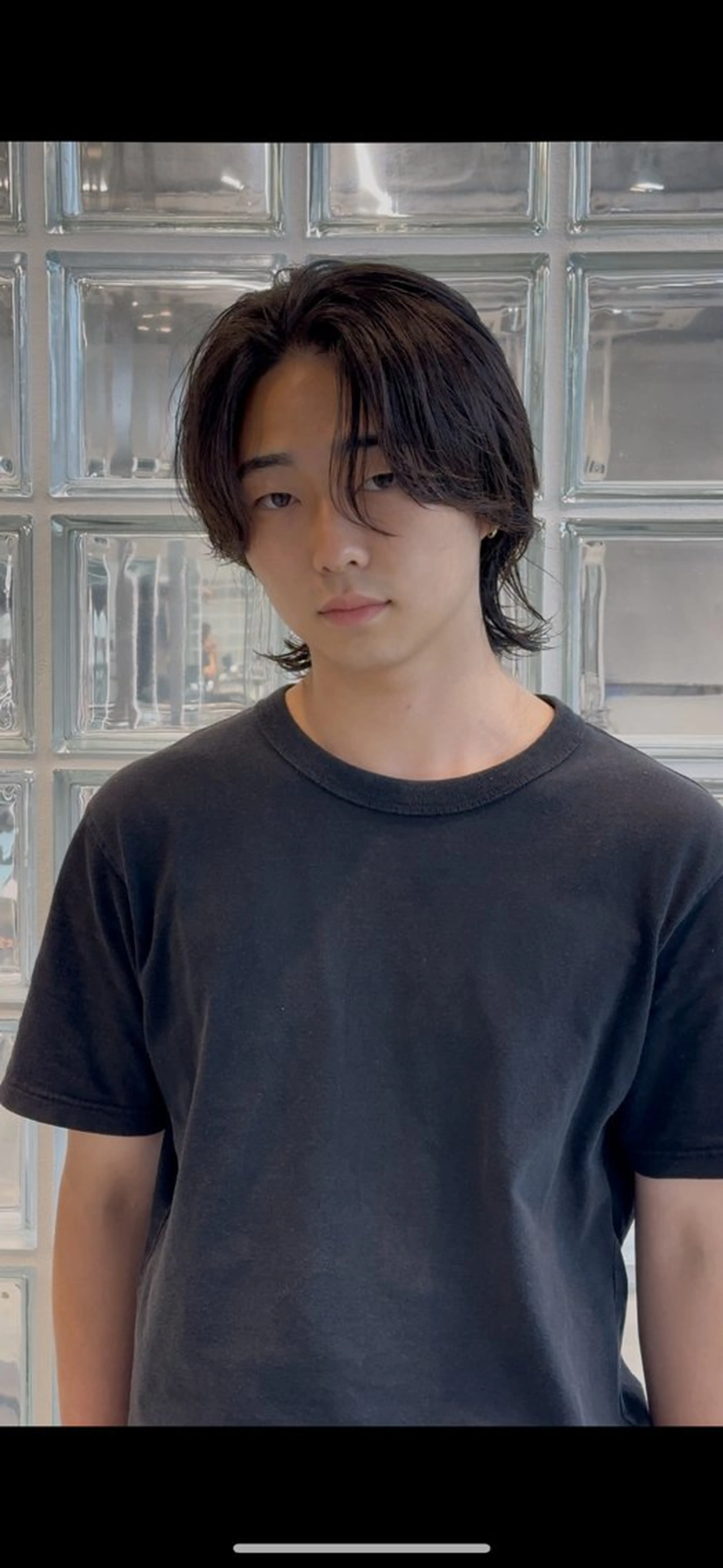 ロング パーマ メンズ カット パーマ 小尾 優然のヘアスタイル