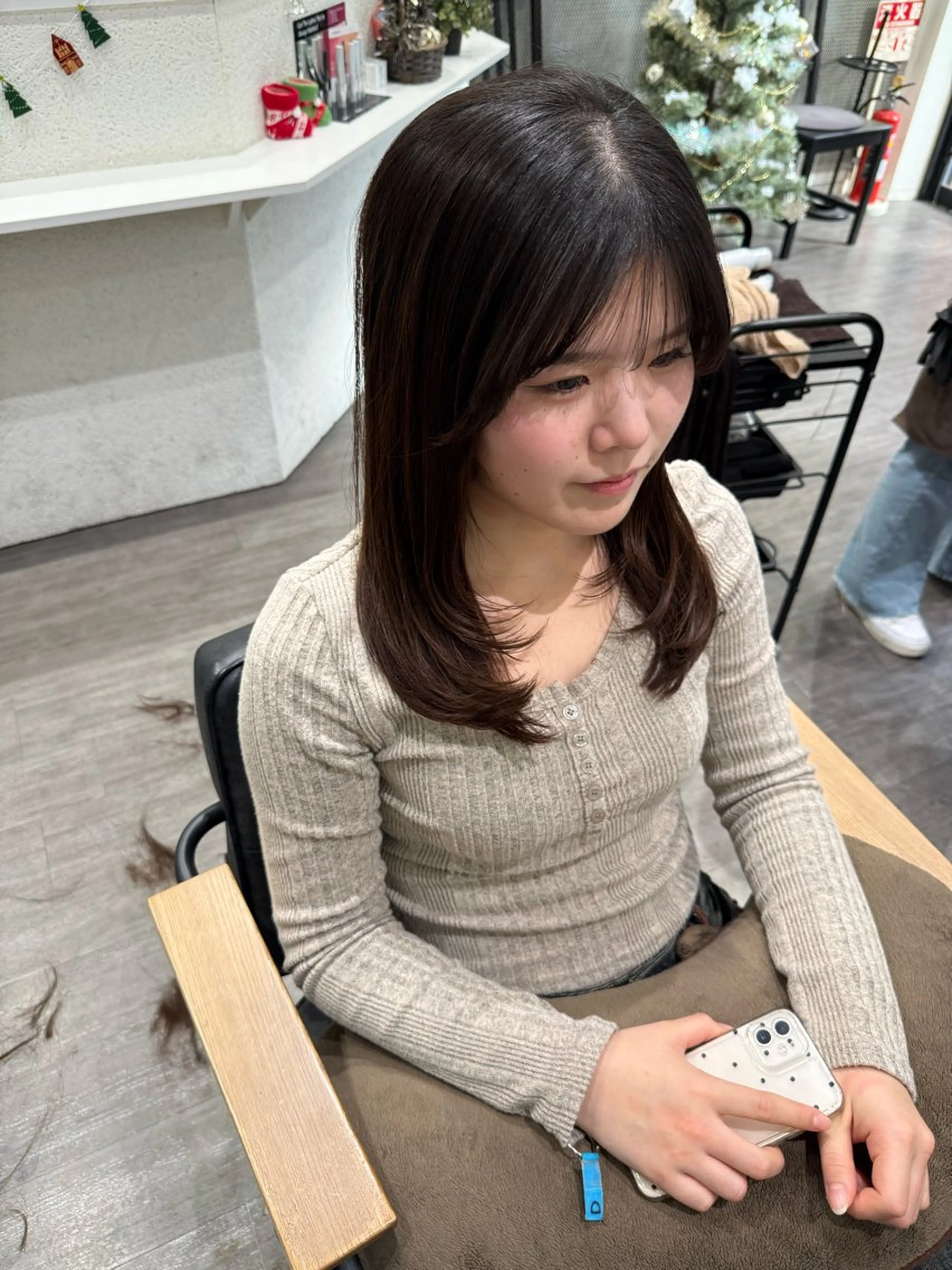 ミディアム レイヤーカット カット トリートメント 艶髪レイヤー上田 紗也🇰🇷💗のヘアスタイル