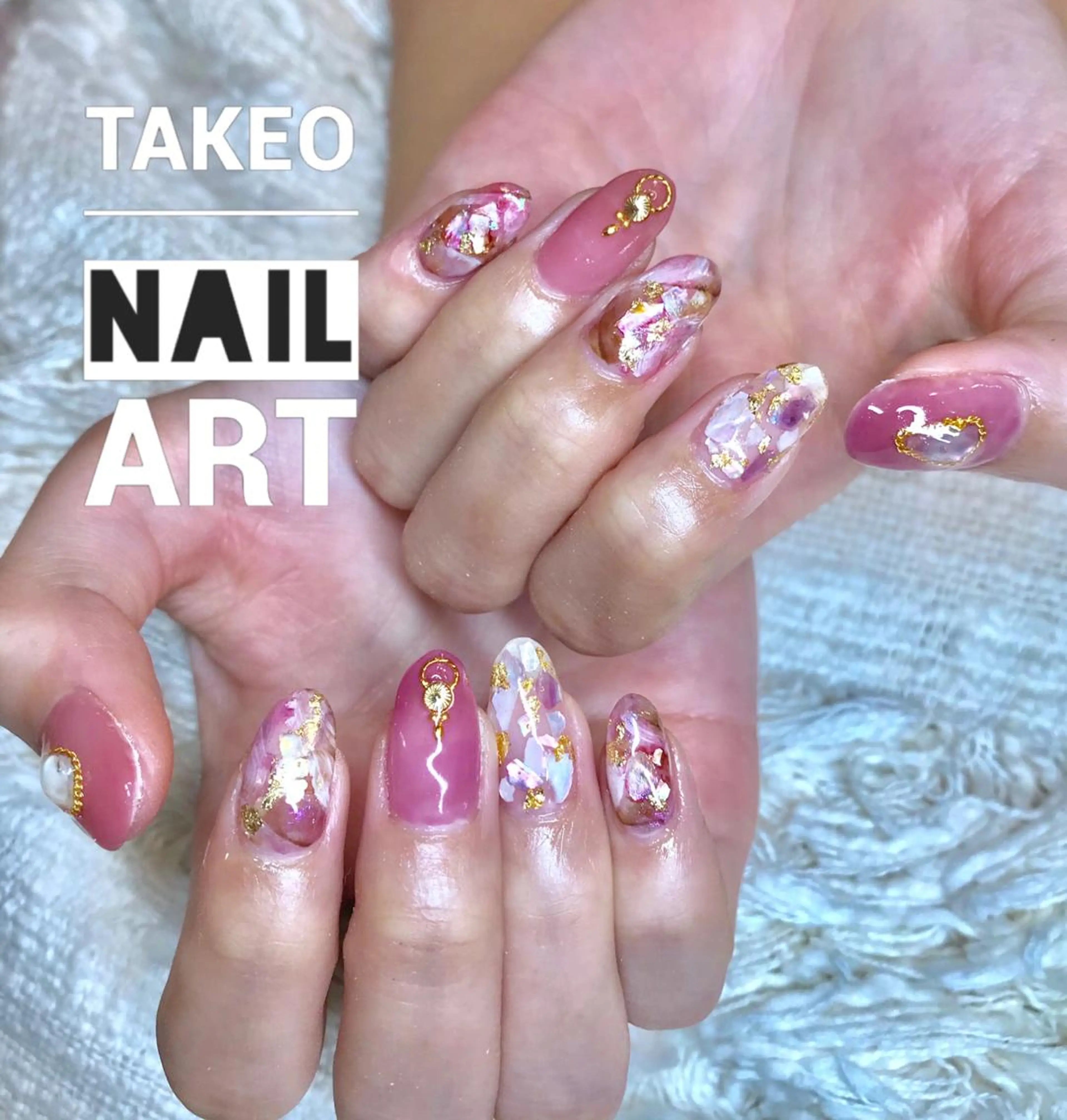 ミディアム ネイル ジェルネイル nail&eye Aoのマツエク・マツパデザイン