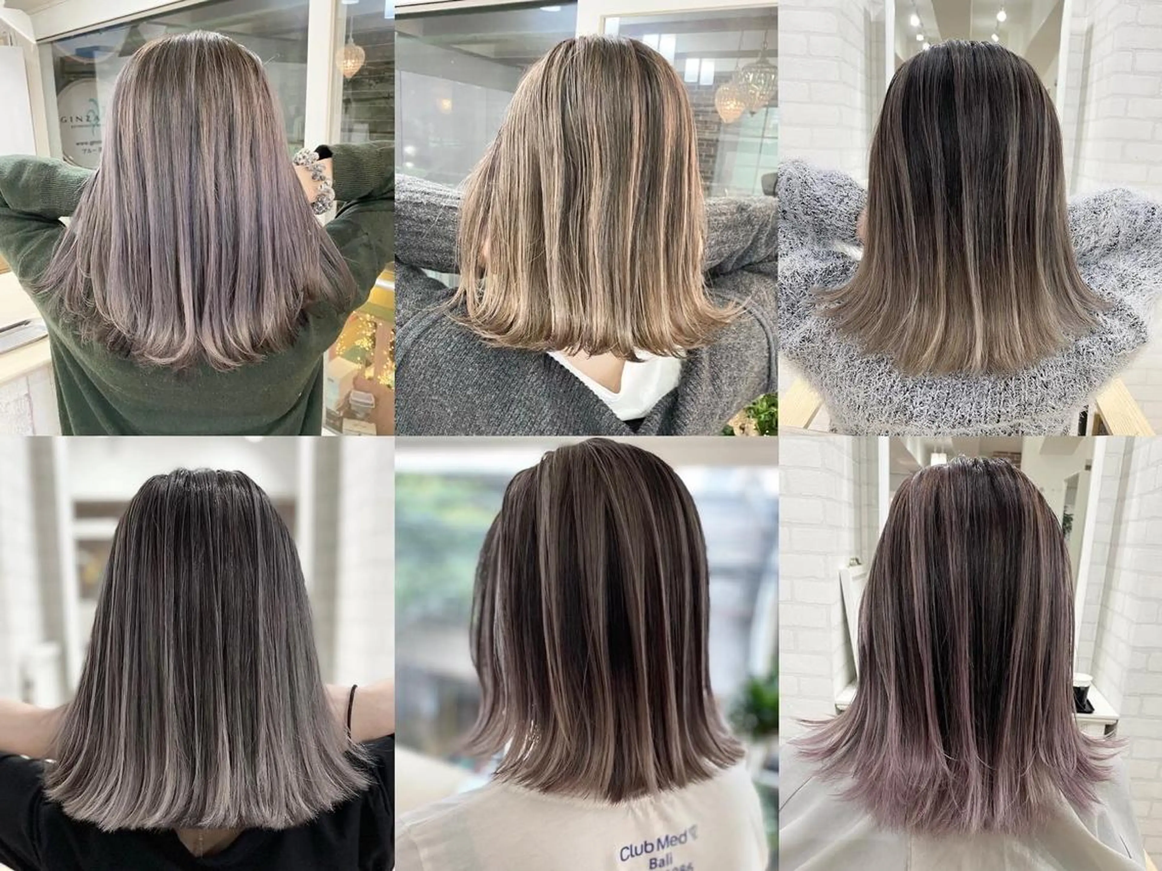 ミディアム カラー ヘアアレンジ ヘアカラー トリートメント 久米 治仁のヘアスタイル