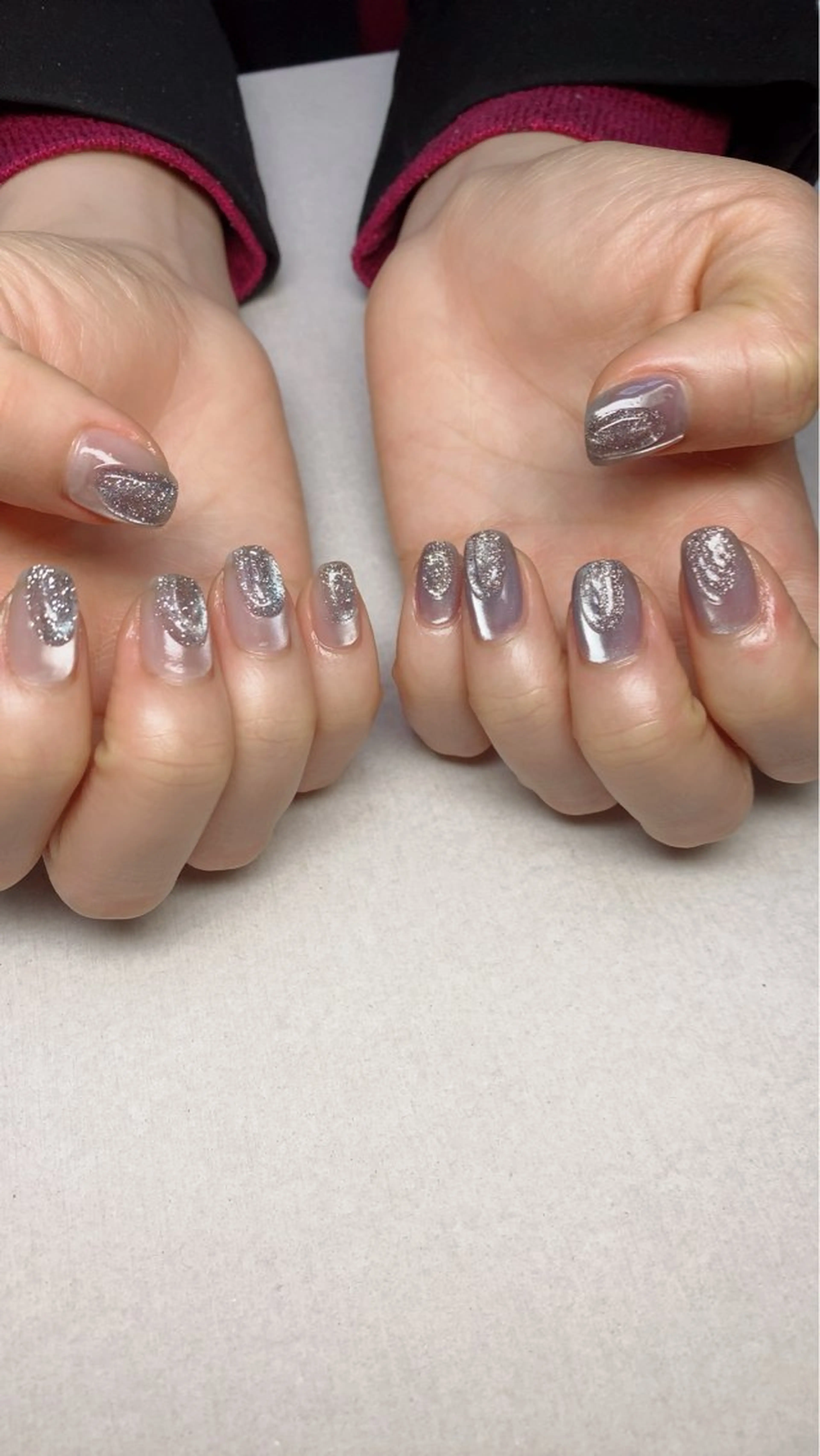 ネイル アートネイル ブルー フラッシュネイル キラキラネイル マグネットネイル irooo 21のネイルデザイン