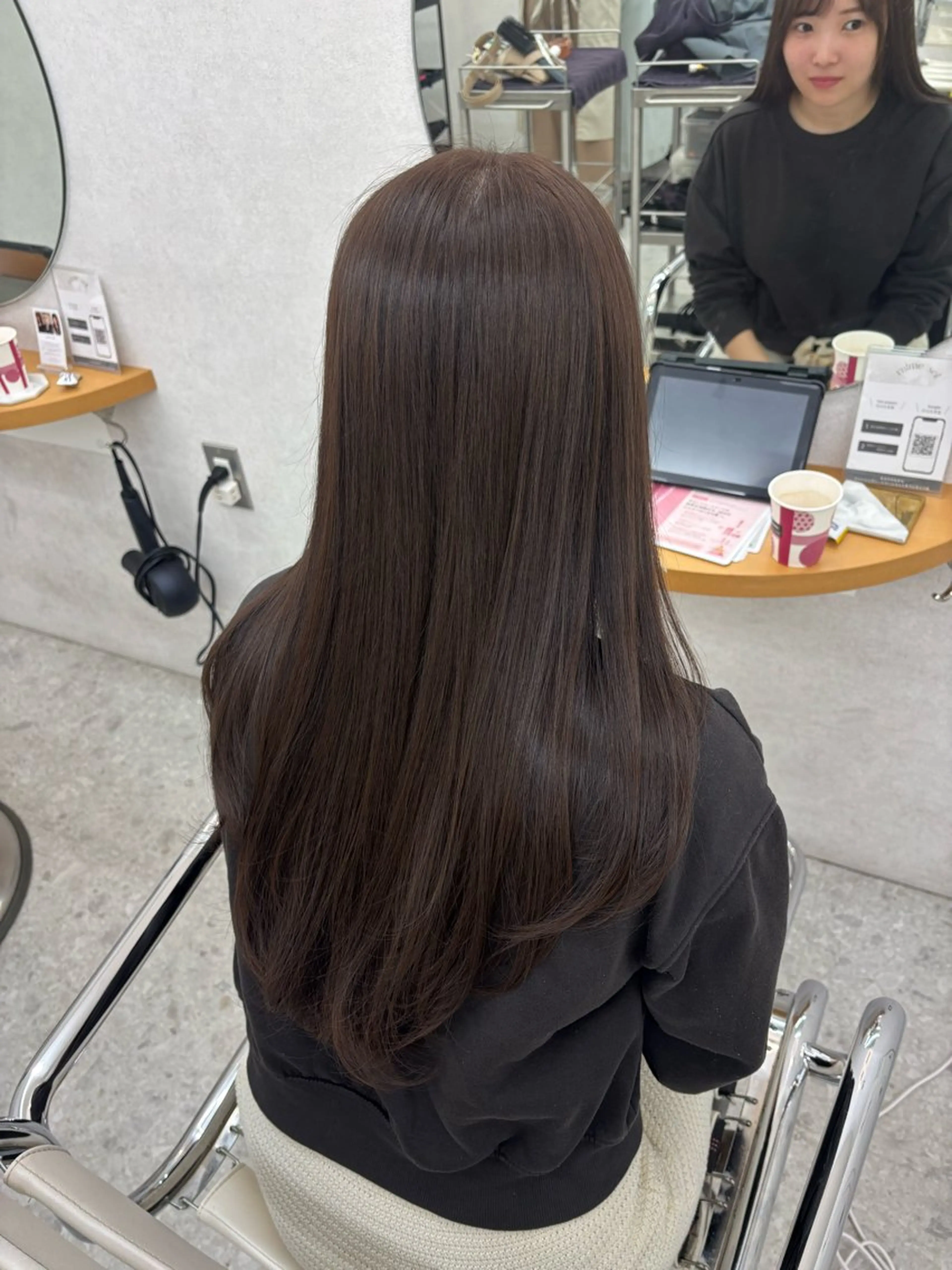 セミロング ヘアカラー Rin🔔/ボブ/ ベージュカラー🤎のヘアスタイル