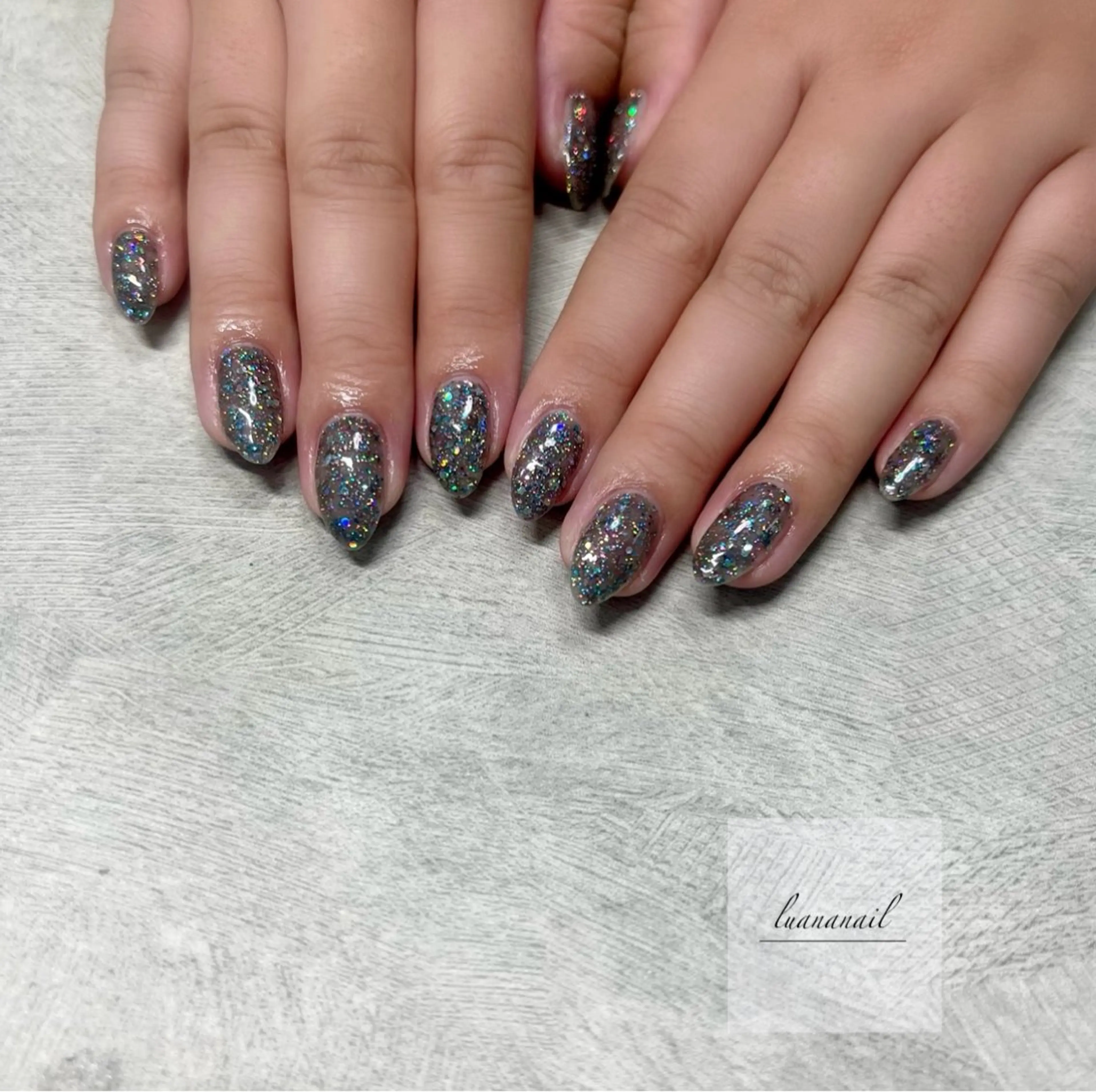 ネイル ラメ(グリッター) ハンドネイル luana nailのネイルデザイン