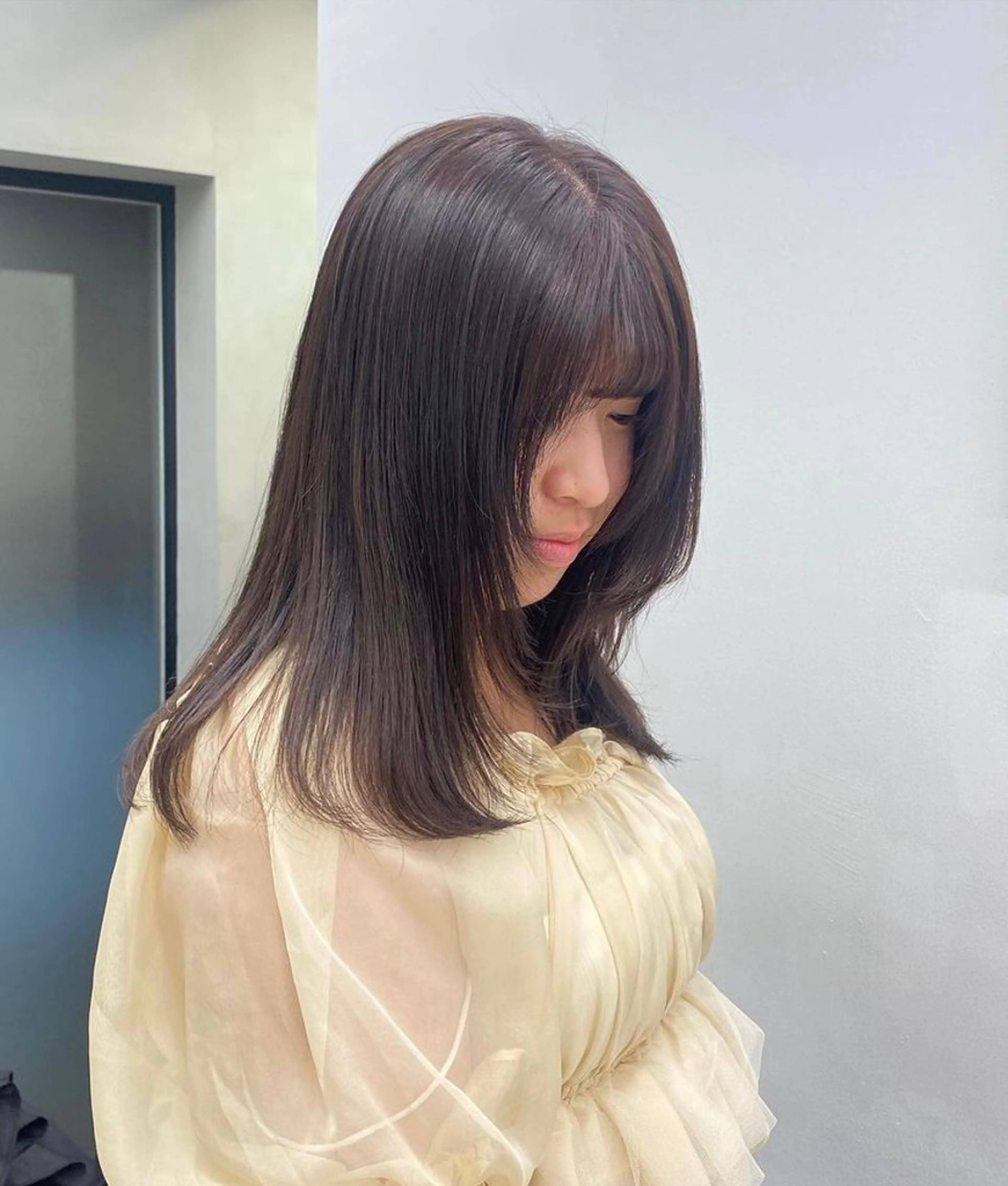 ミディアム カラー カット 縮毛矯正 トリートメント noa/ 渋谷のヘアスタイル