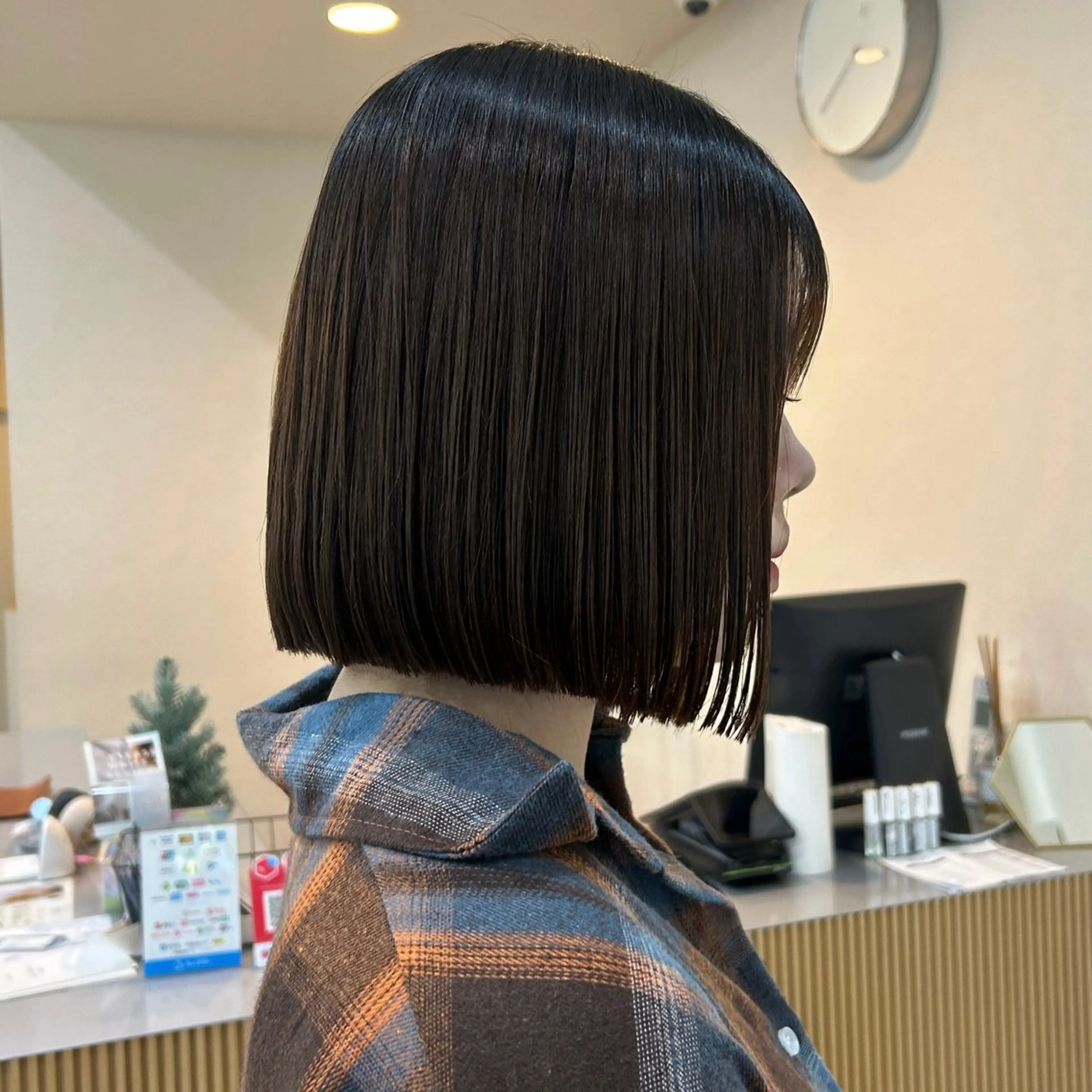 ショート 縮毛矯正 トリートメント MIDORI🌙 透明感/ベージュのヘアスタイル