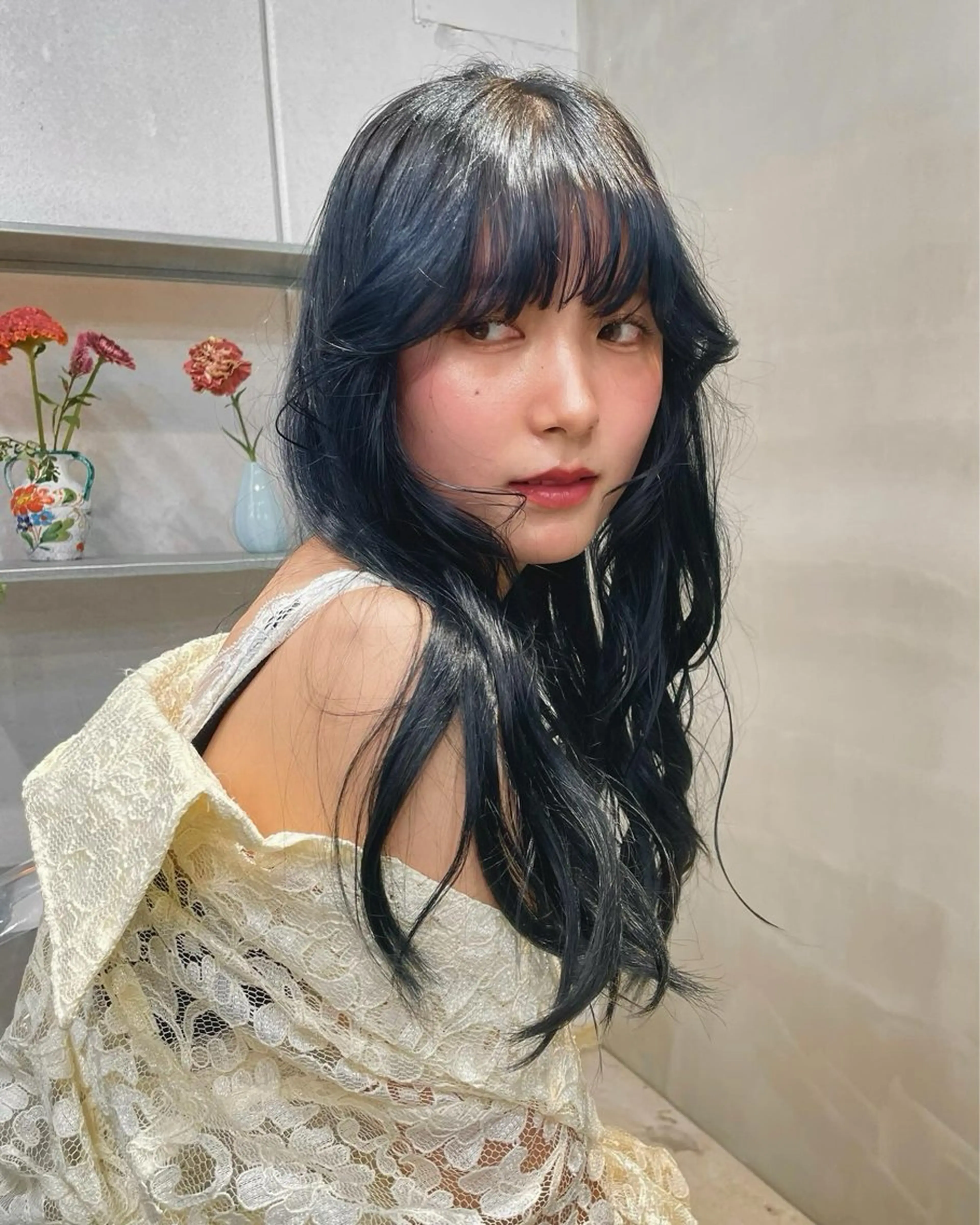 ロング ヘアカラー トリートメント Fev YUZUのヘアスタイル