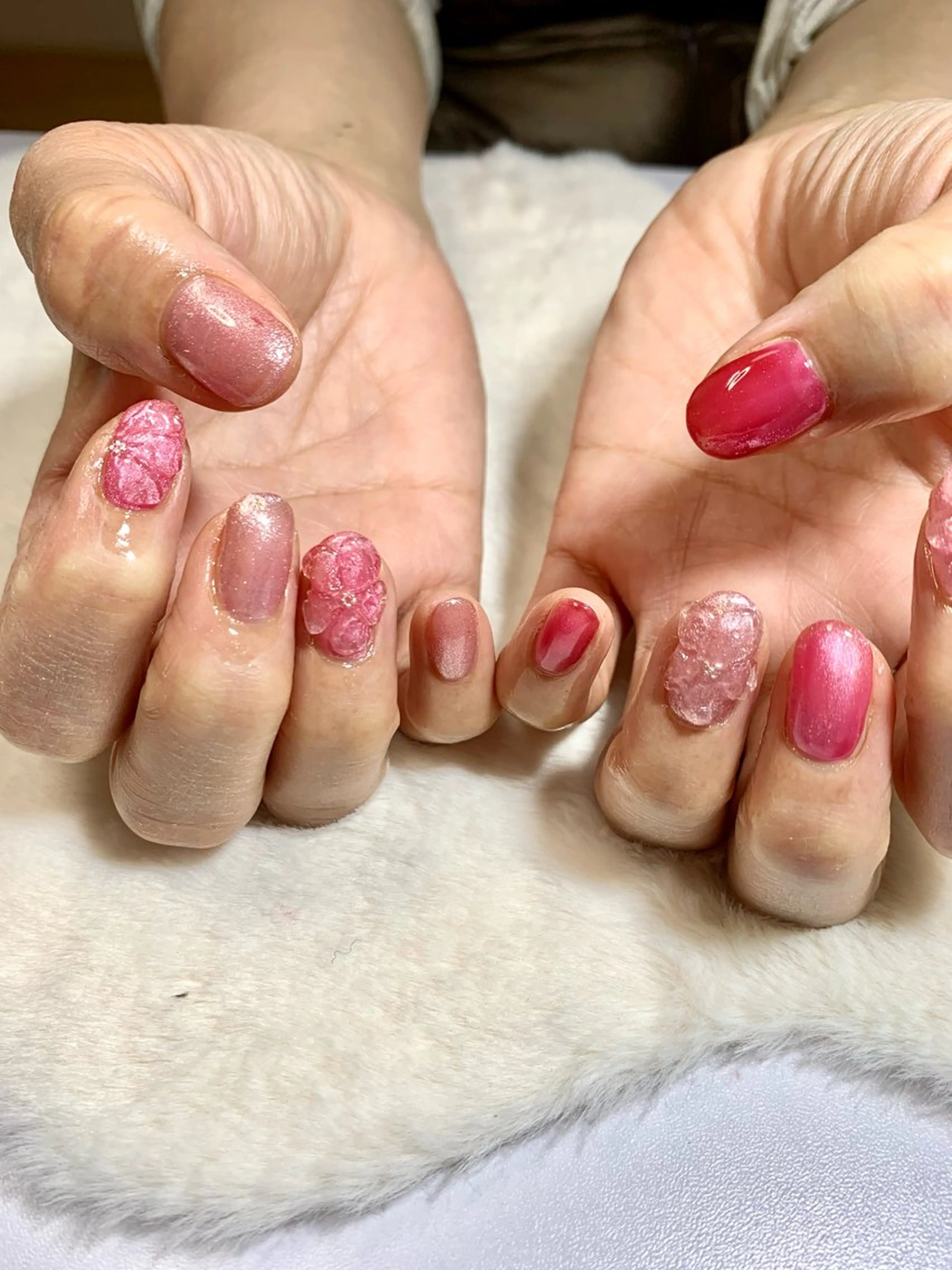 ネイル ぷっくりネイル ハンドネイル 磯谷 恭子のネイルデザイン