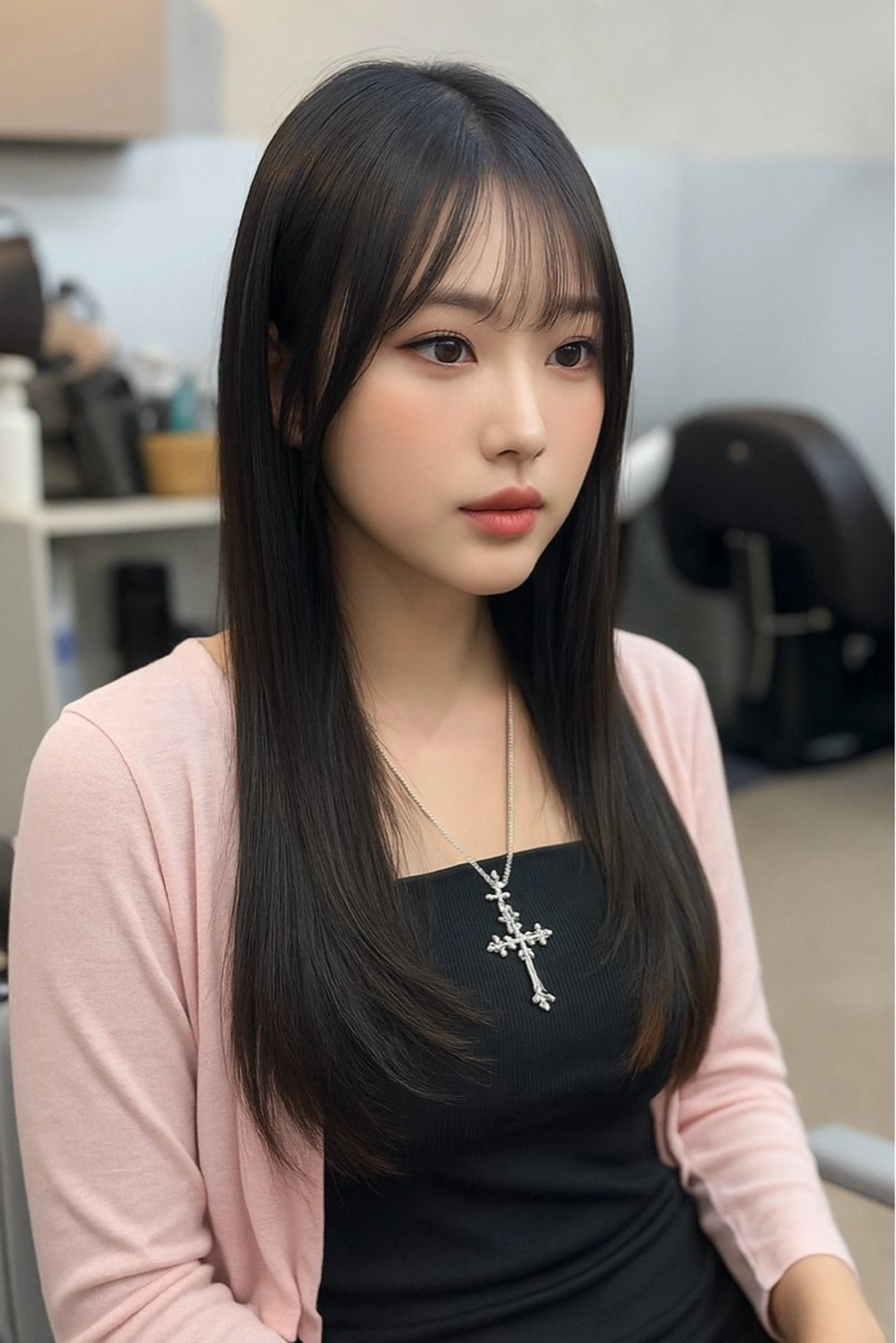 ロング カット ✨韓国ヘア✨ レイヤー✂️鎌倉楓麻のヘアスタイル