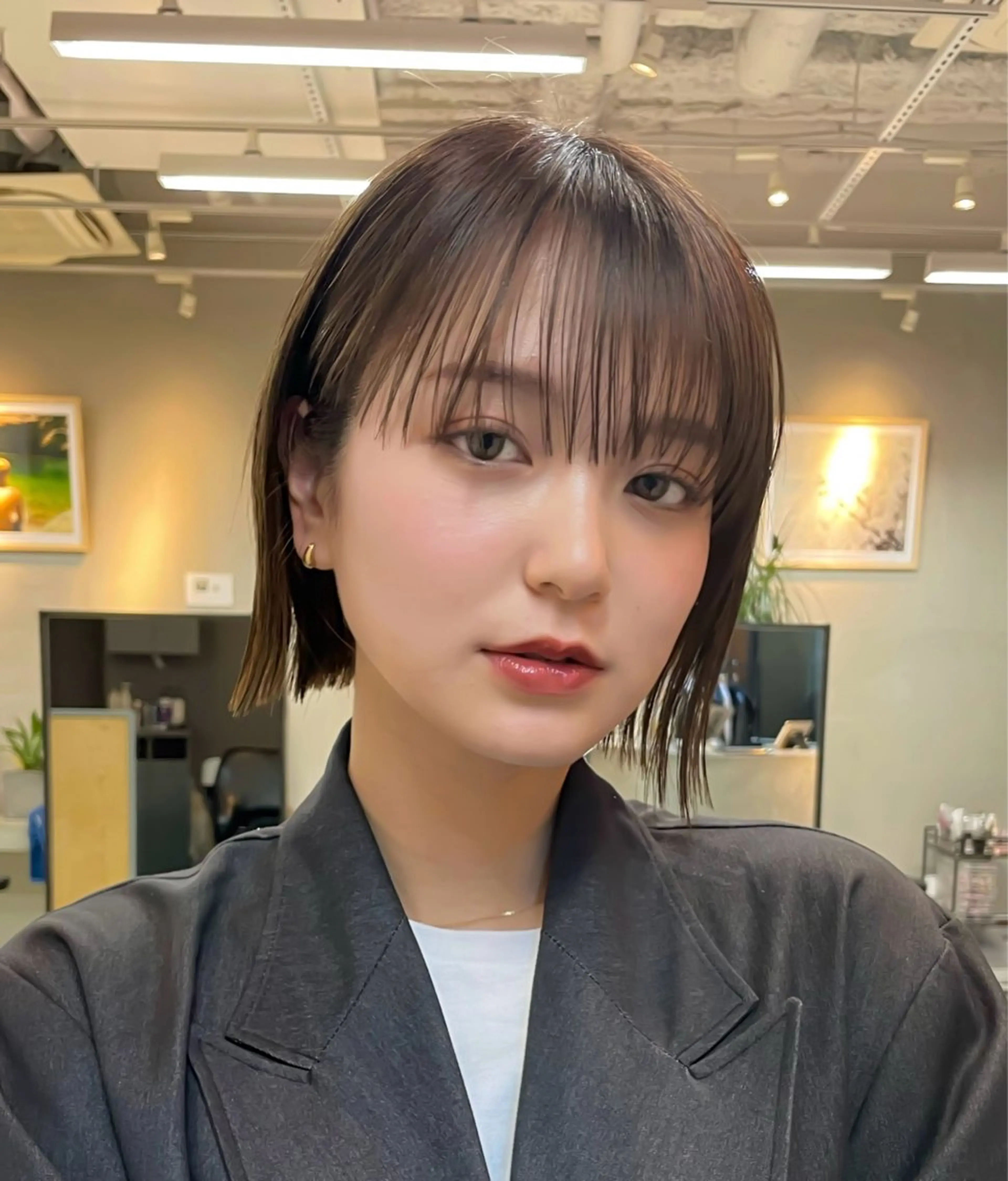 ショート カラー ベージュカラー ボブ カット ヘアカラー トリートメント ボブ/ショート/ shinのヘアスタイル