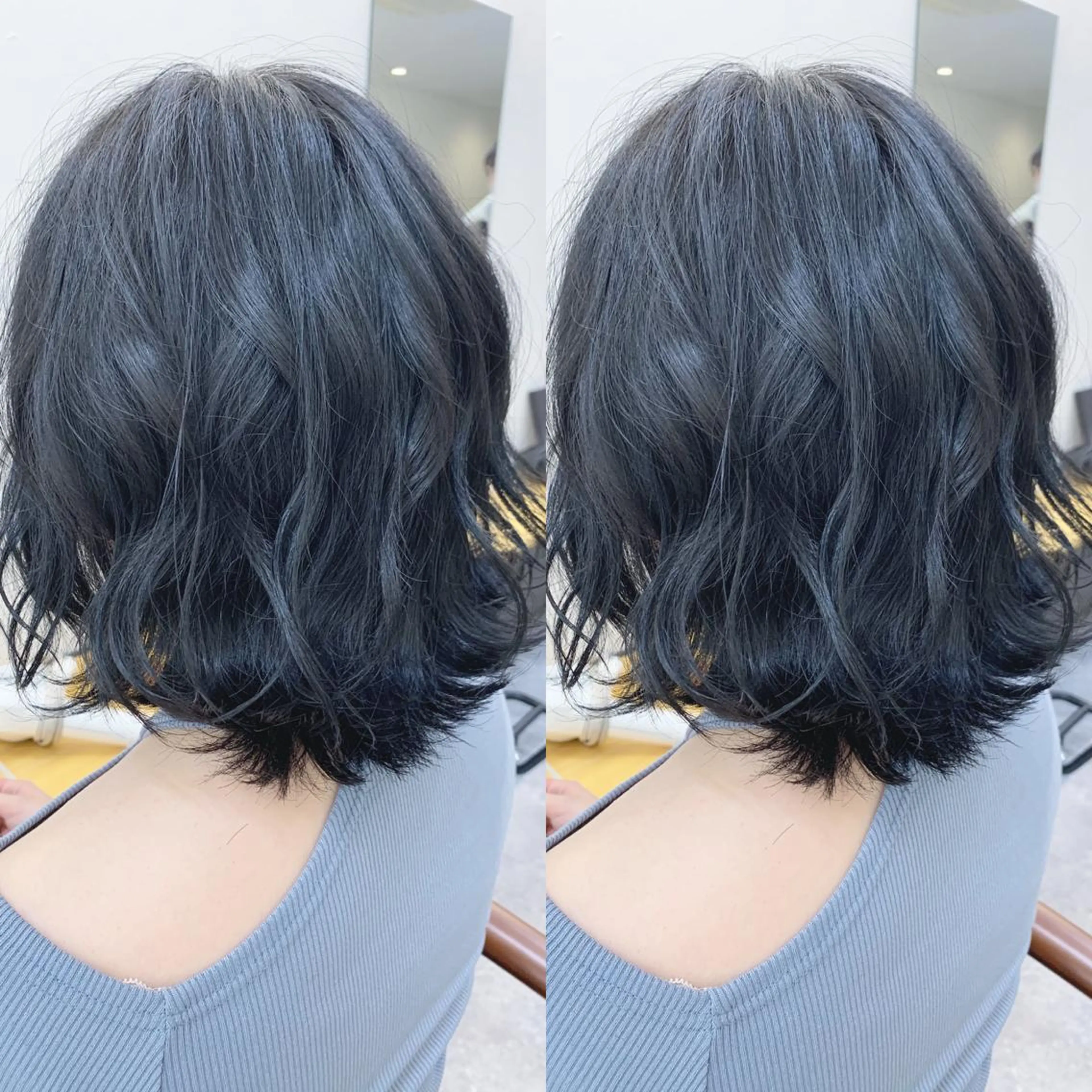 ミディアム ボブ カット ヘアカラー H所属・H (エイチ) 烏丸御池店のヘアスタイル