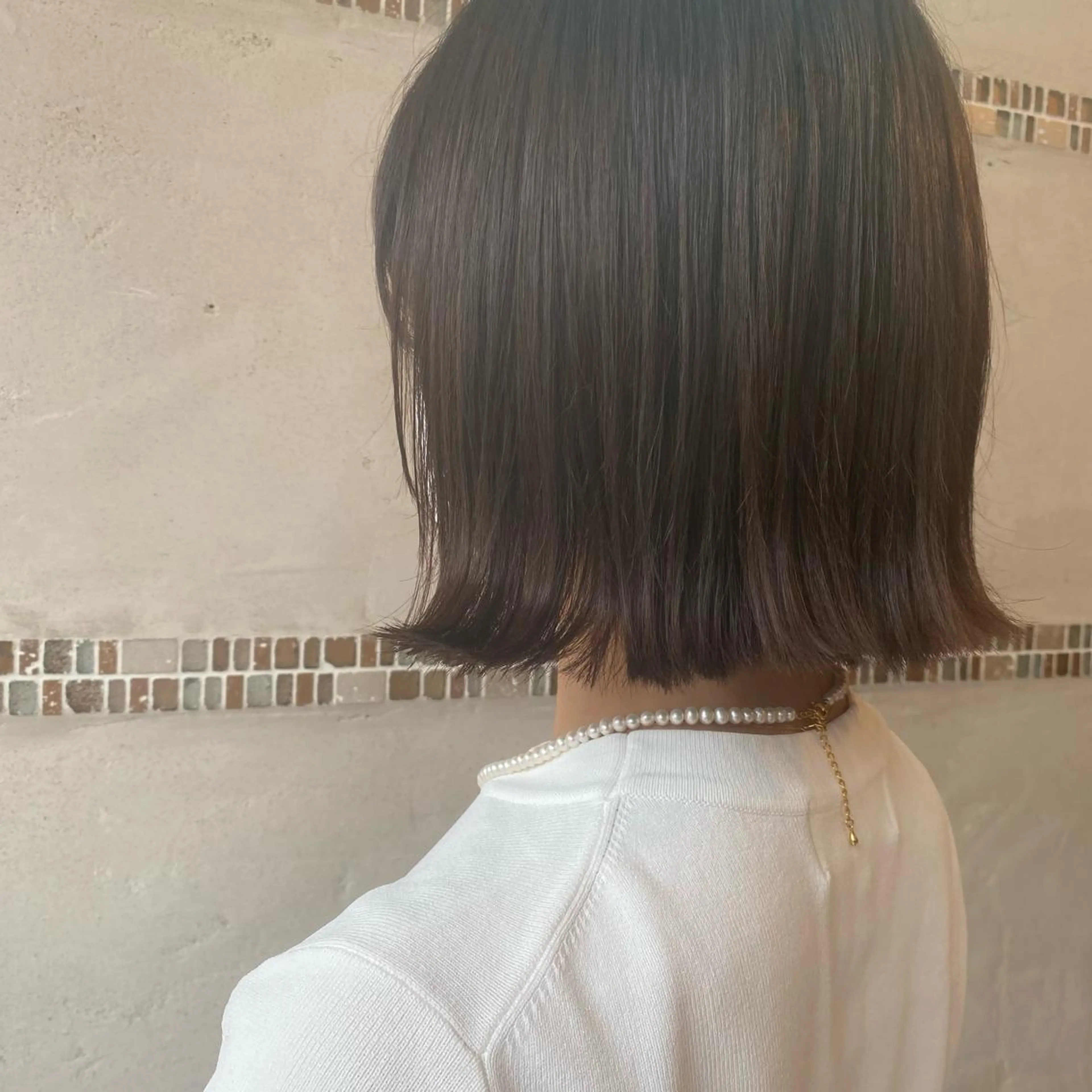 ミディアム カラー カット ヘアカラー トリートメント 顔まわり似合わせ 久保田せなのヘアスタイル