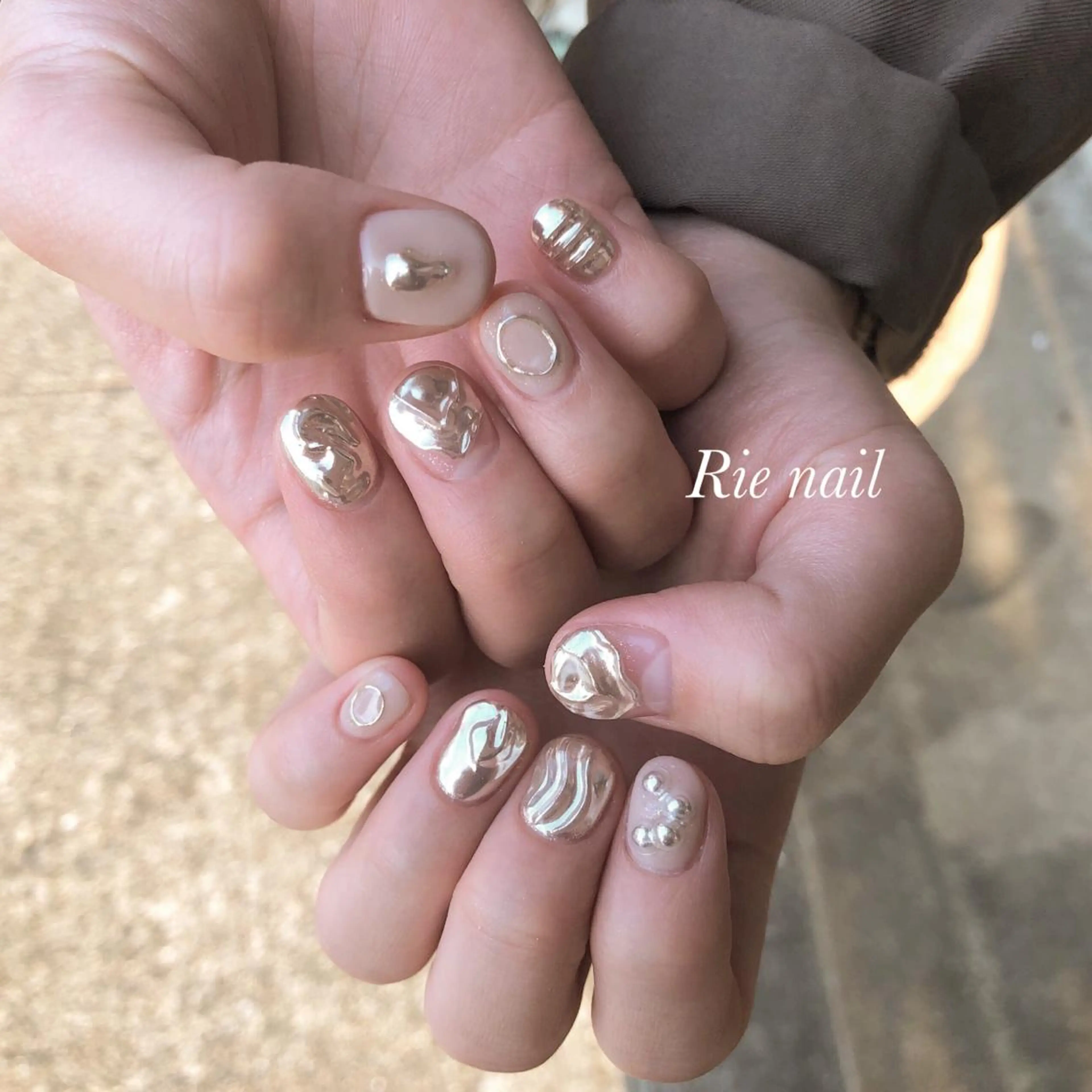 ネイル アートネイル ミラーネイル ハンドネイル claire_ rie.のネイルデザイン