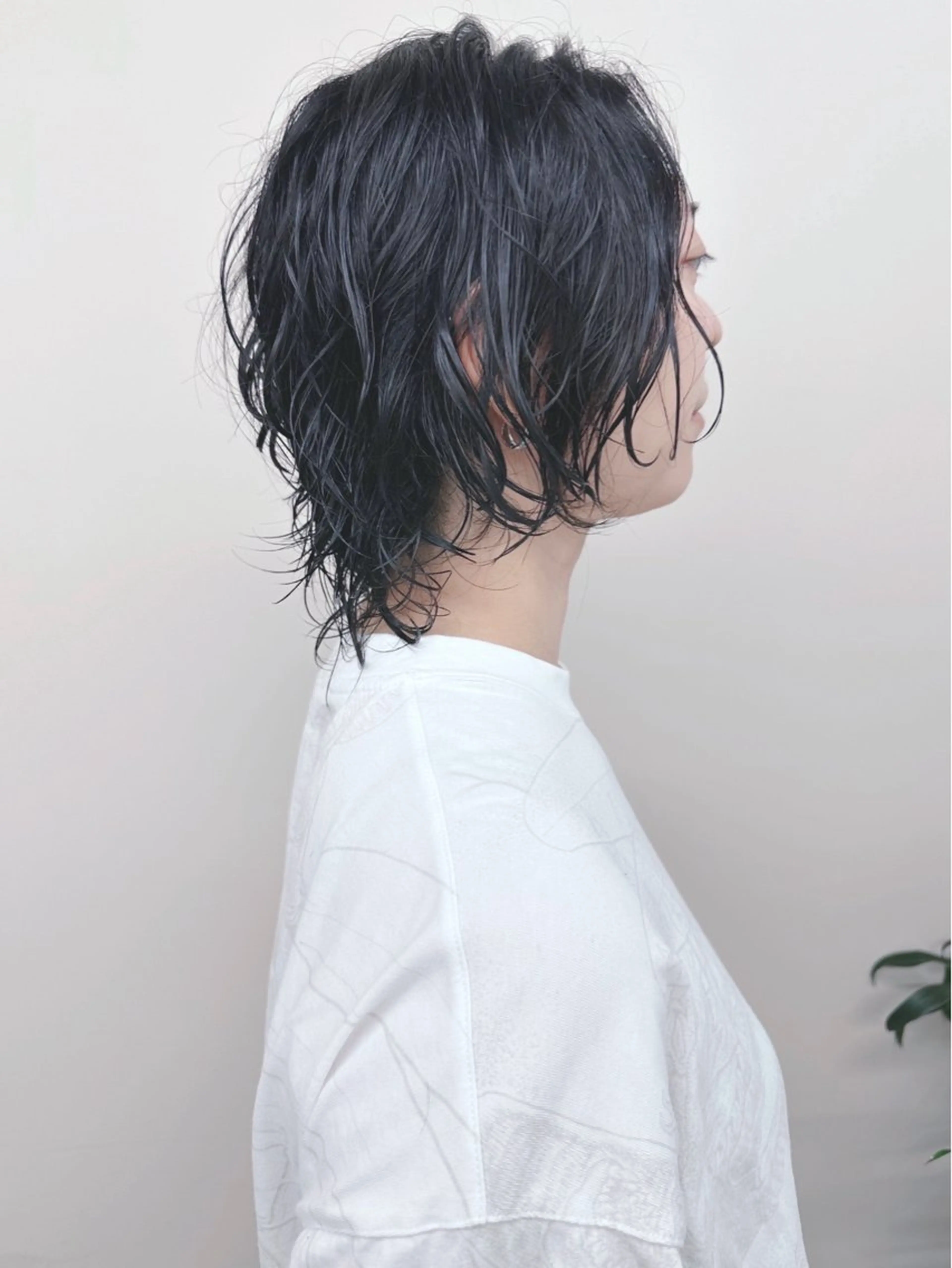 ミディアム パーマ カット パーマ とうい/パーマボブ/ くせ毛/丸みボブのヘアスタイル
