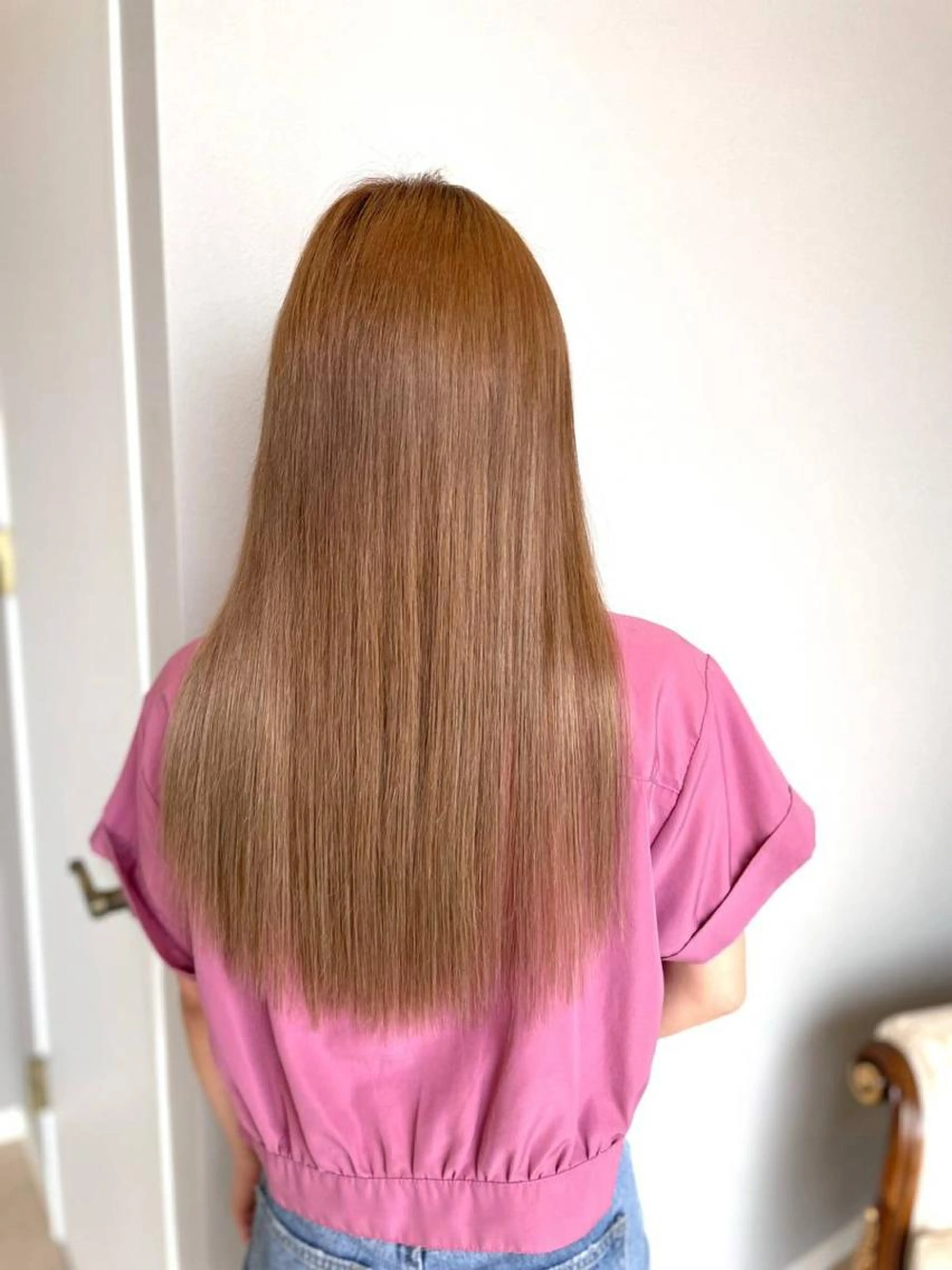 【セミロングの方にオススメ】ハイブリッド／シールエクステ（52cm ヘソ下）60枚11600円の写真