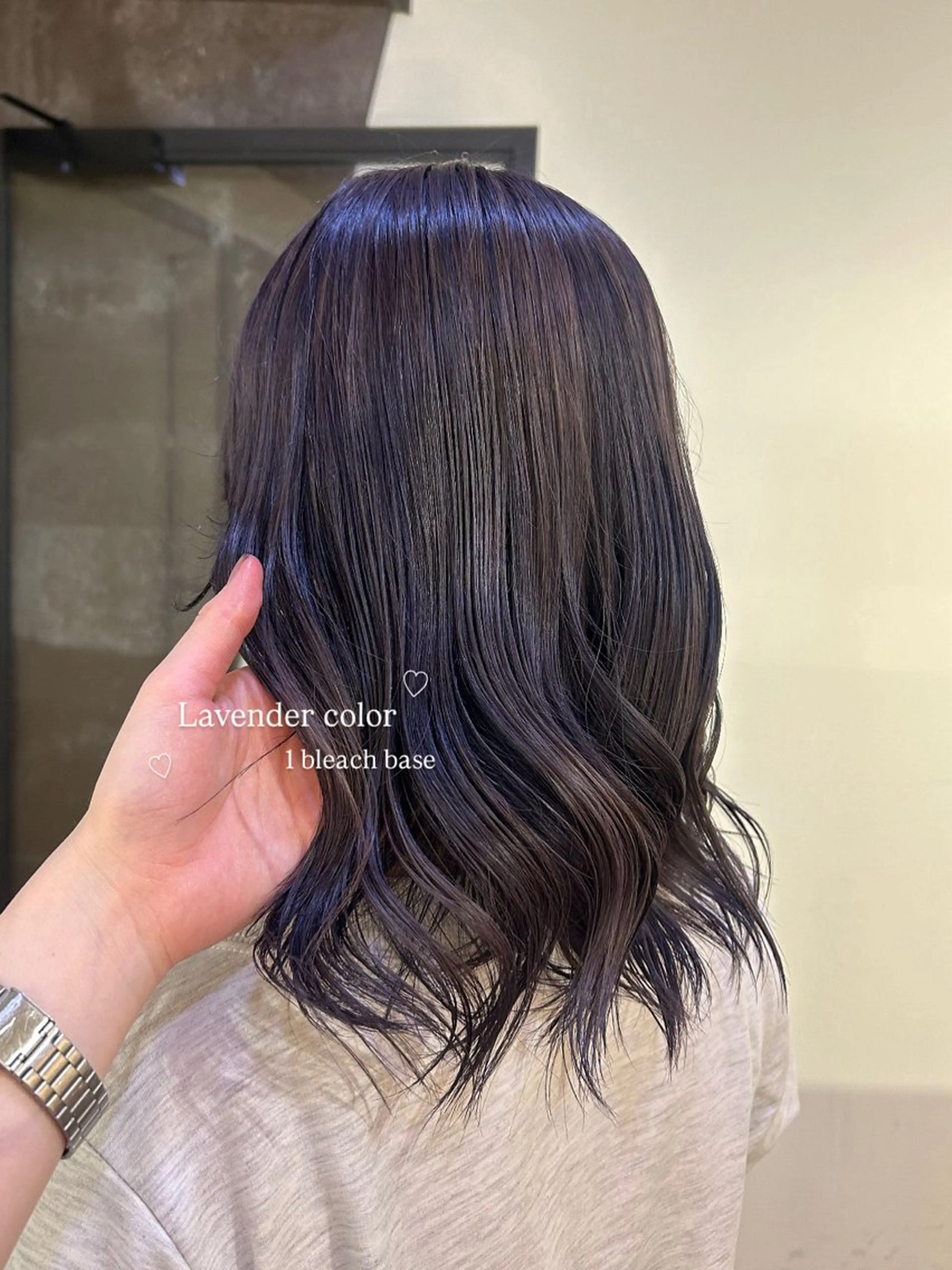 ミディアム カラー ブリーチ 透明感カラー ラベンダーカラー ヘアカラー SEAM所属・にかいどうさよ /札幌美容師のヘアスタイル