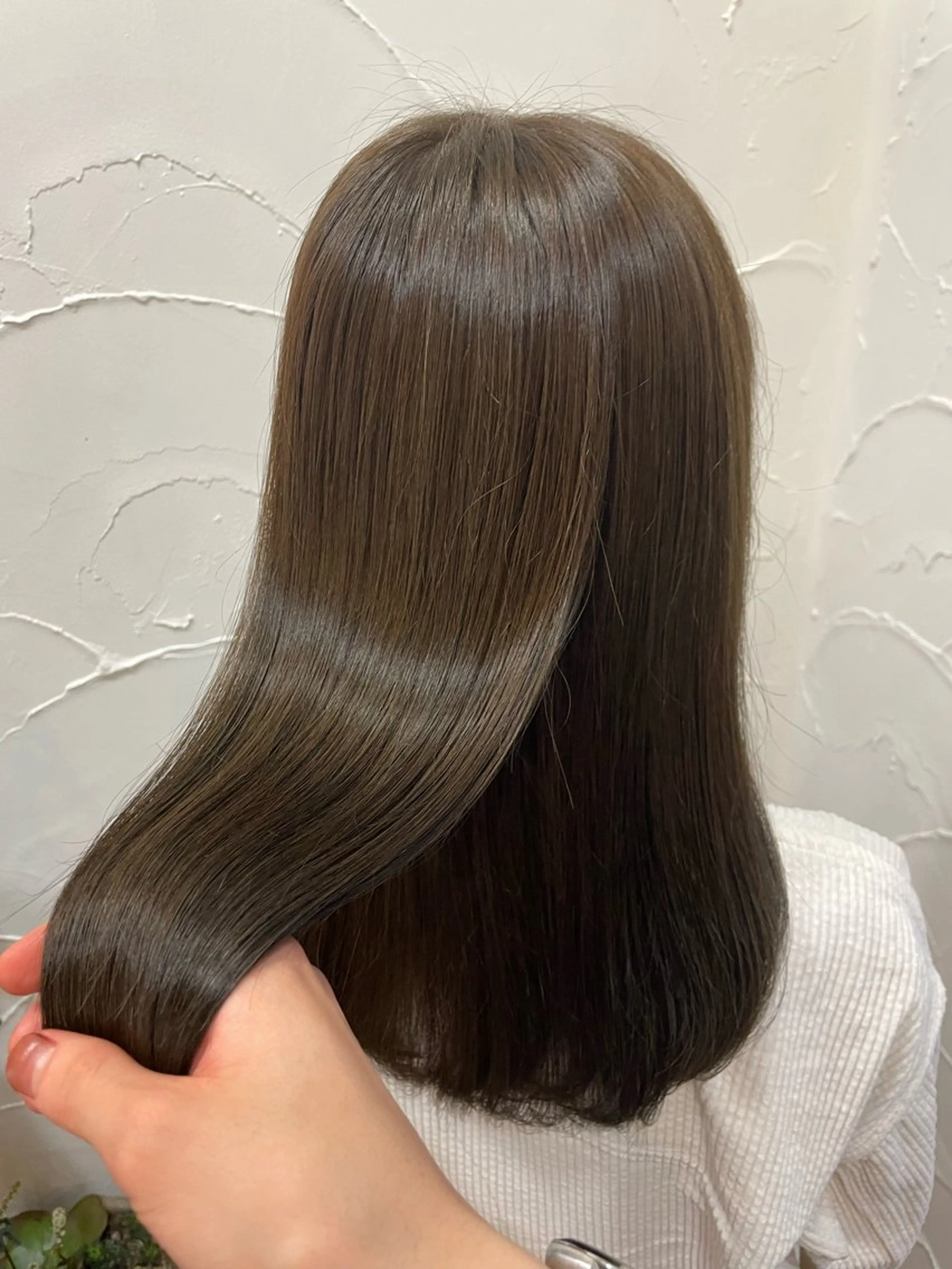 ロング カラー パーマ 髪質改善 UN BLEACHのヘアスタイル