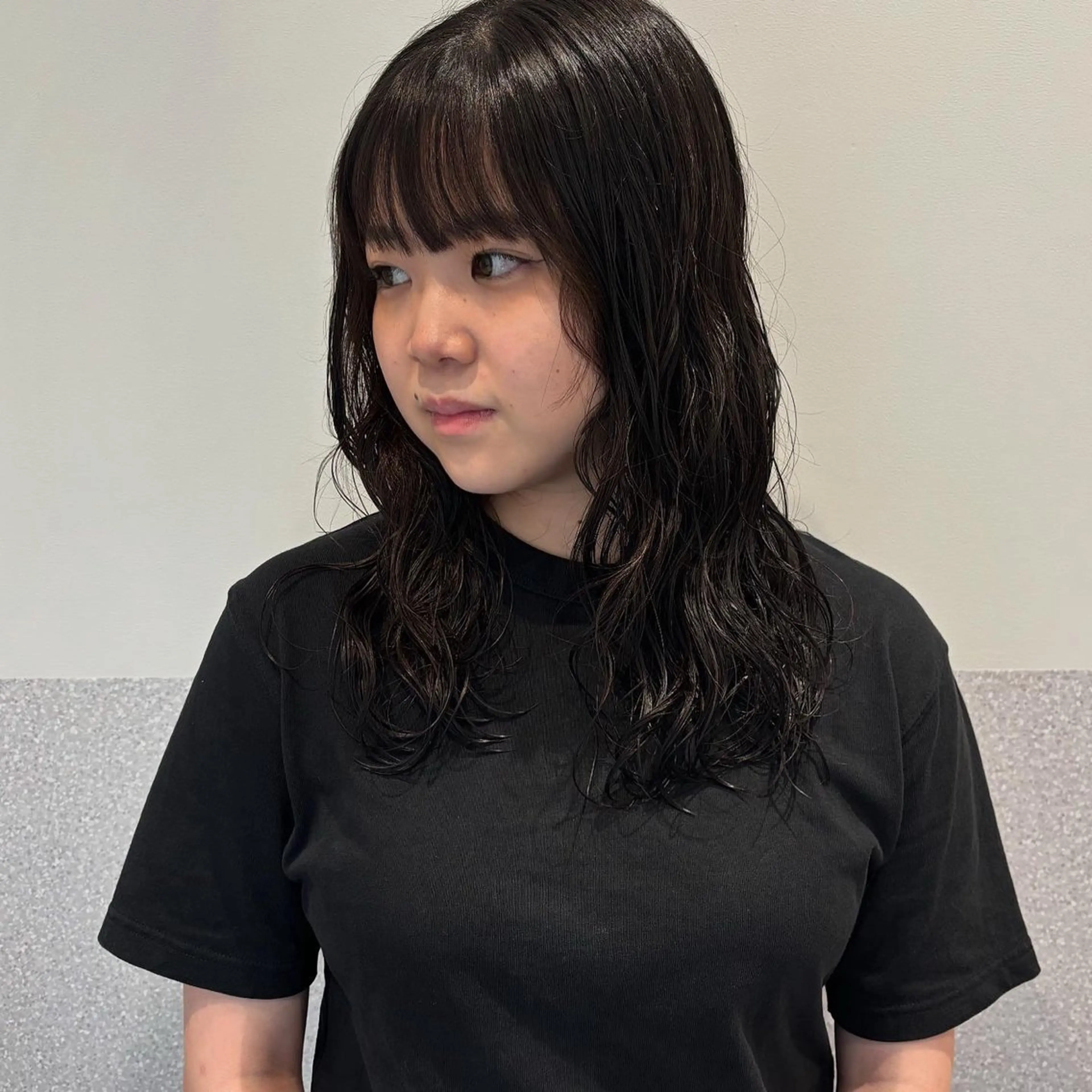 セミロング パーマ セミロングパーマ salowin SHIBUYA me+店所属・kasumi/渋谷/ パーマのヘアスタイル